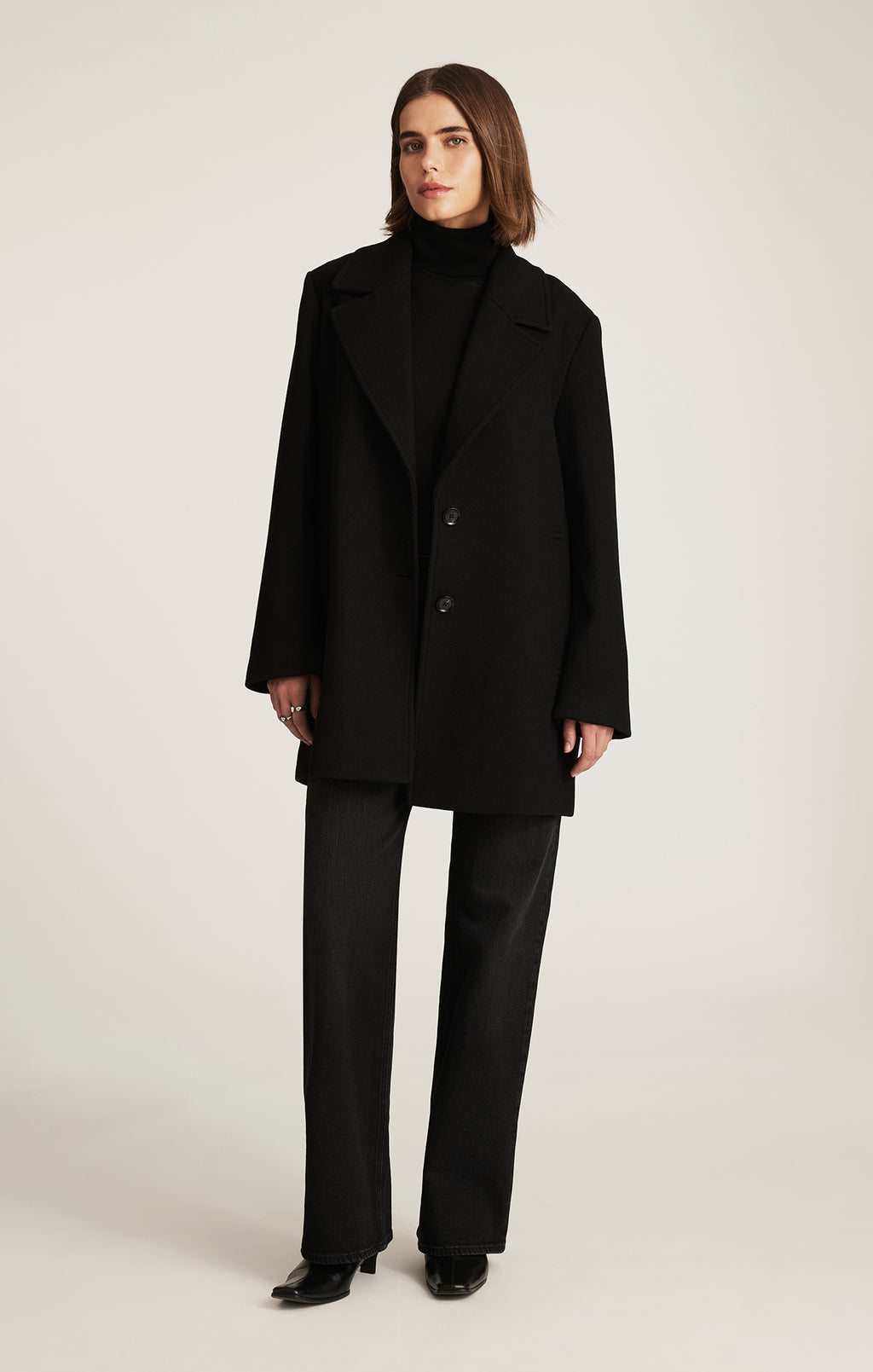 EDITION PEACOAT IN BLACK