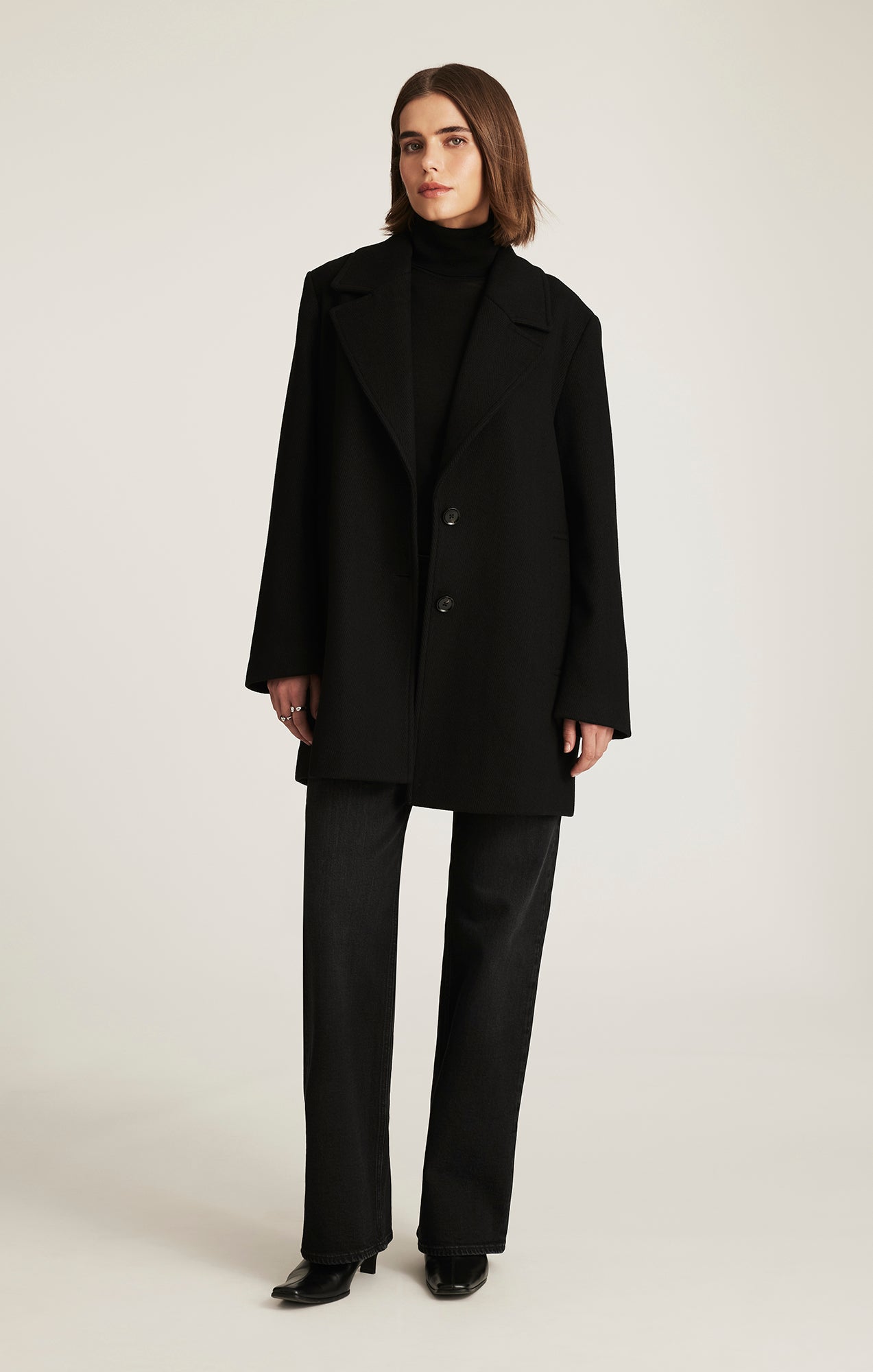 EDITION PEACOAT IN BLACK