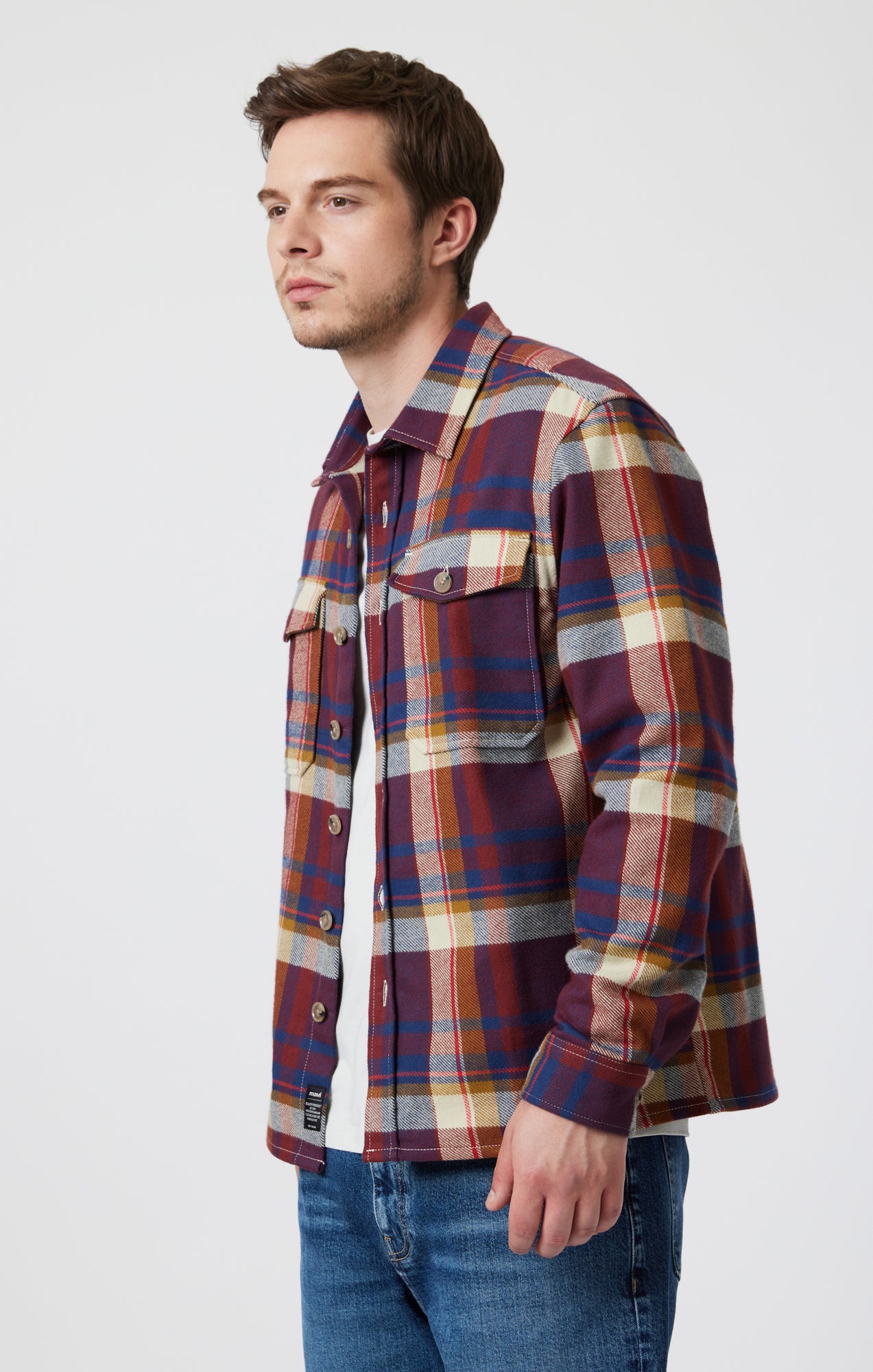 DOUBLE POCKET CHECK SHIRT IN PAPRIKA CHECK - Mavi Jeans