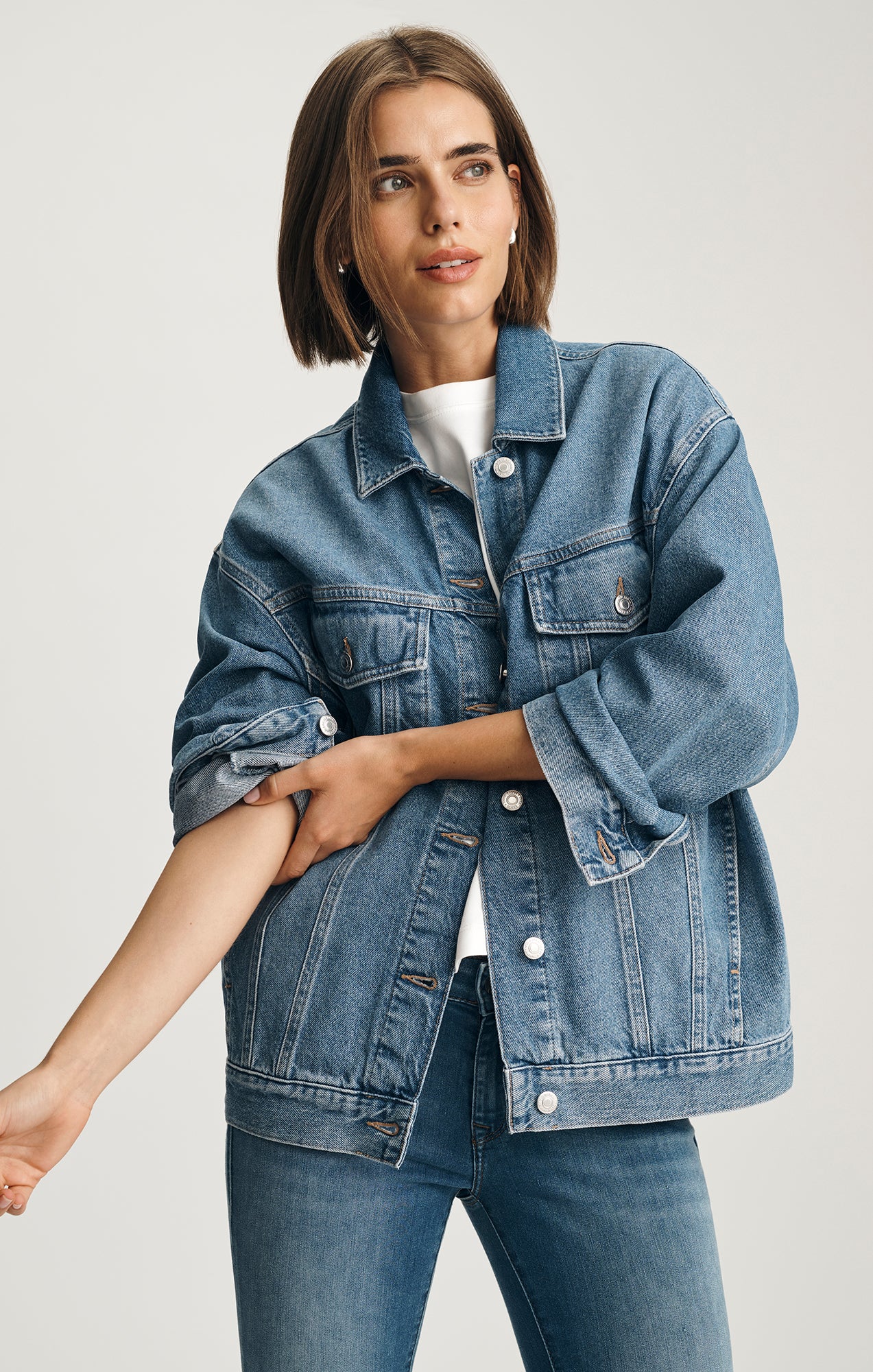 Mavi Women's Luna Denim Jacket In Mid Blue 90s – Mavi Jeans