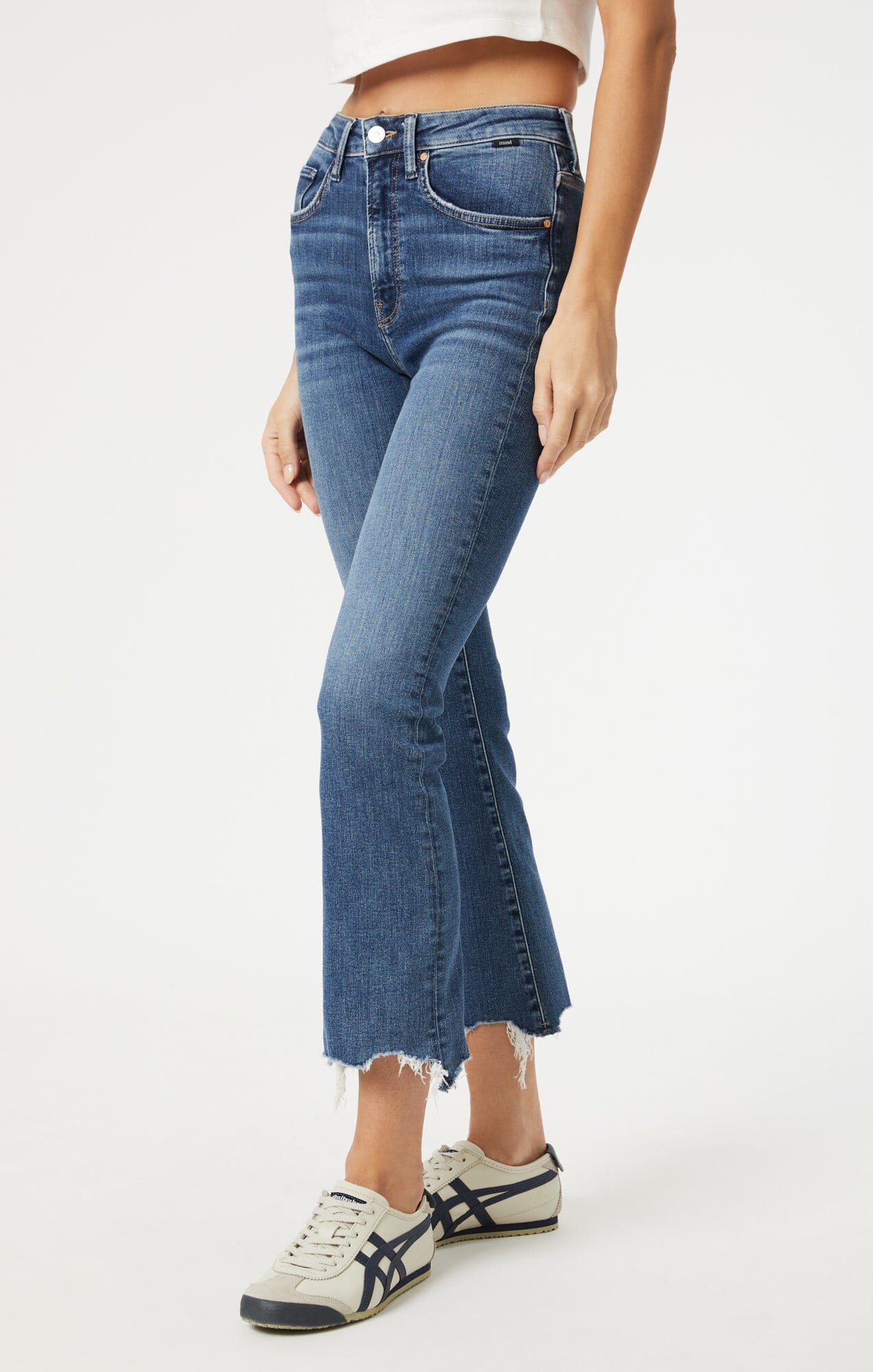 ANIKA CROP FLARE IN MID FLEX BLUE - Mavi Jeans