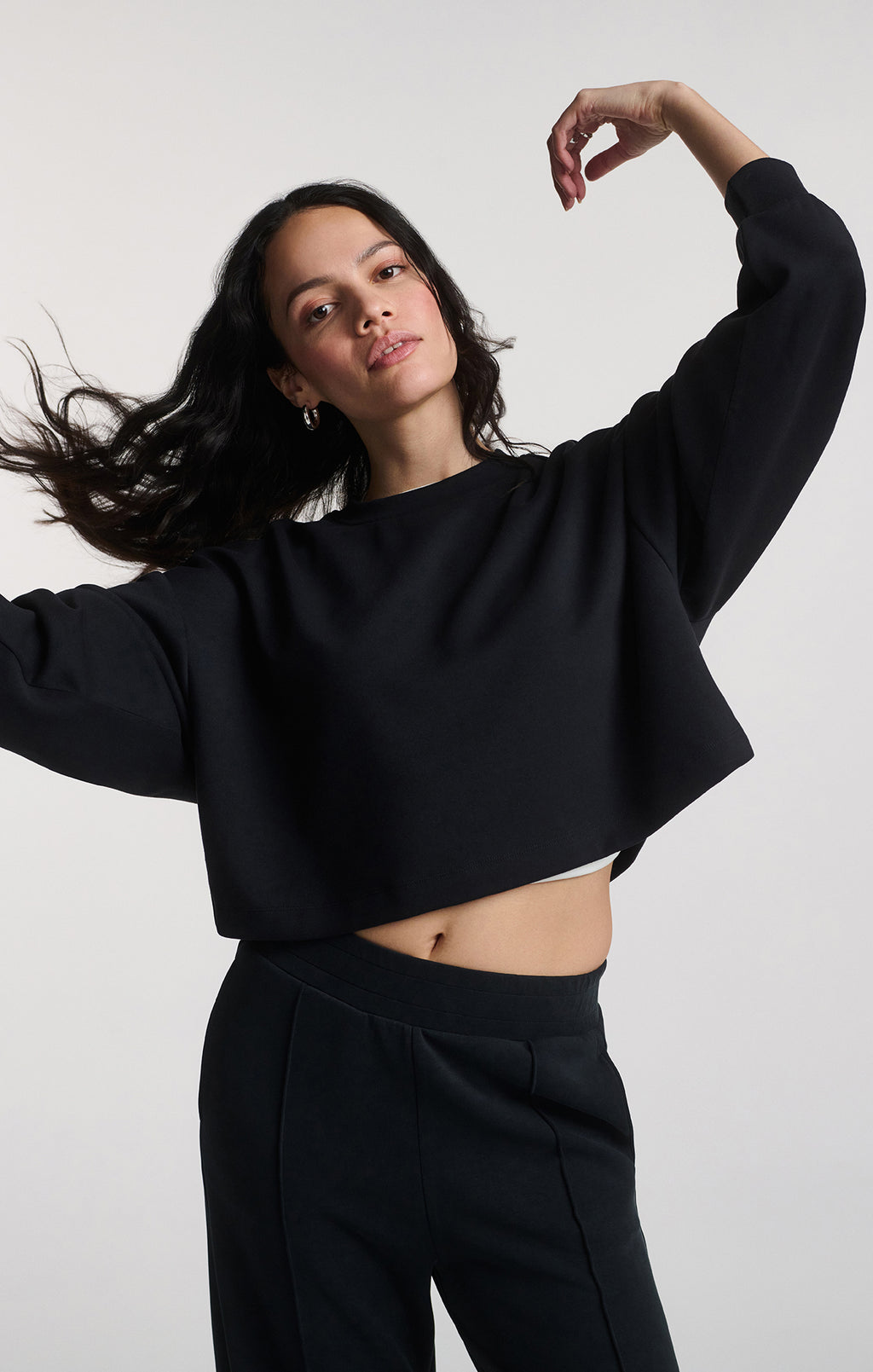 SPORTY LUXE TENCEL™ CREW NECK SWEATSHIRT - Mavi Jeans