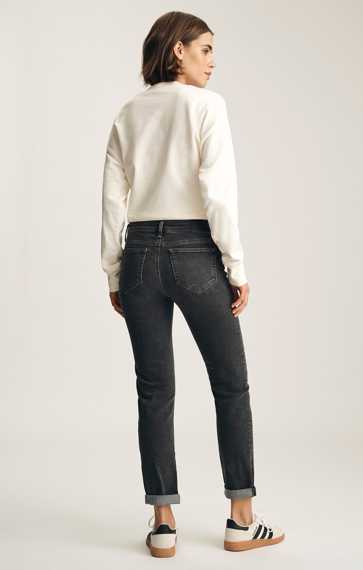EMMA SLIM BOYFRIEND IN MID SMOKE TRIBECA - Mavi Jeans