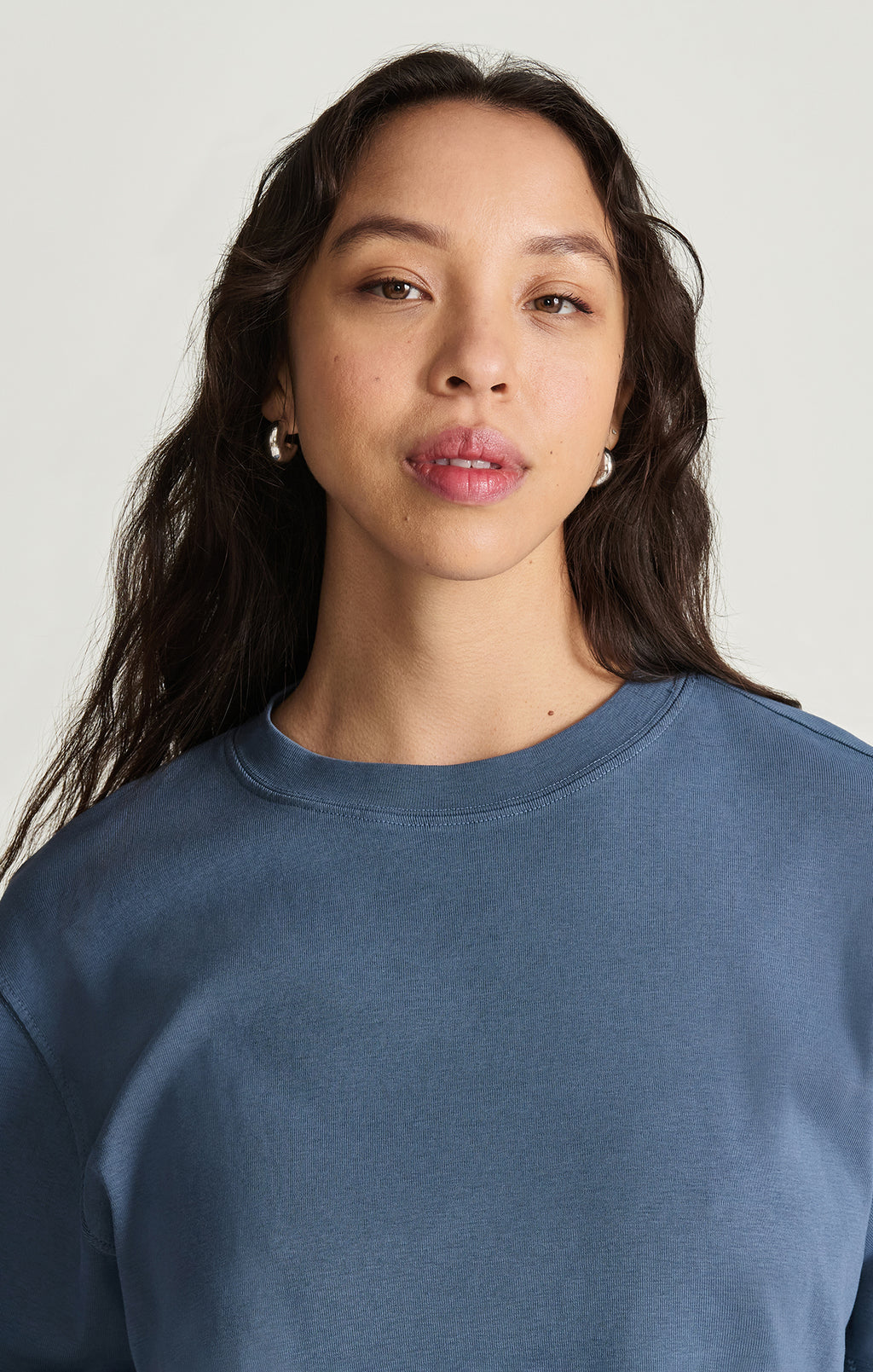 CREW NECK T-SHIRT IN BLUE INDIGO - Mavi Jeans