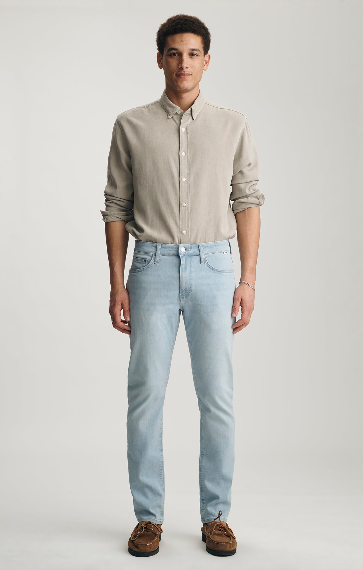 JAKE SLIM LEG IN BLEACHED FEATHER BLUE