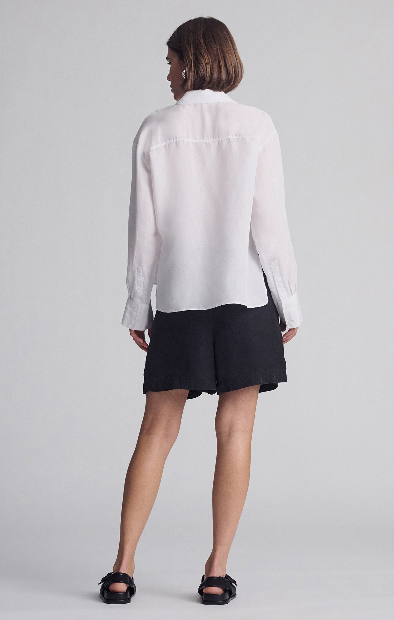 LONG SLEEVE TENCEL™ SHIRT IN WHITE - Mavi Jeans