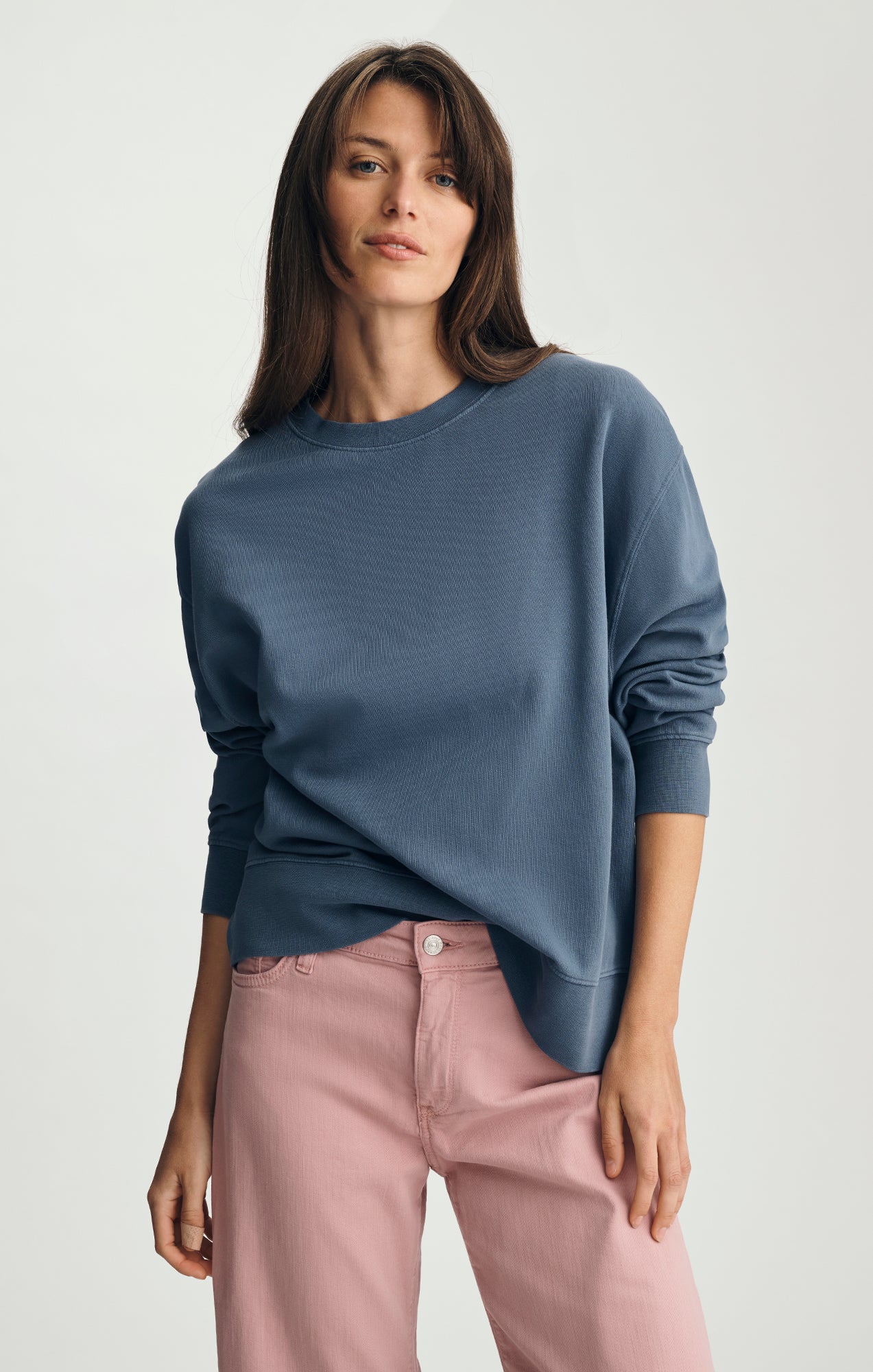 CREW NECK SWEATSHIRT IN BLUE INDIGO - Mavi Jeans