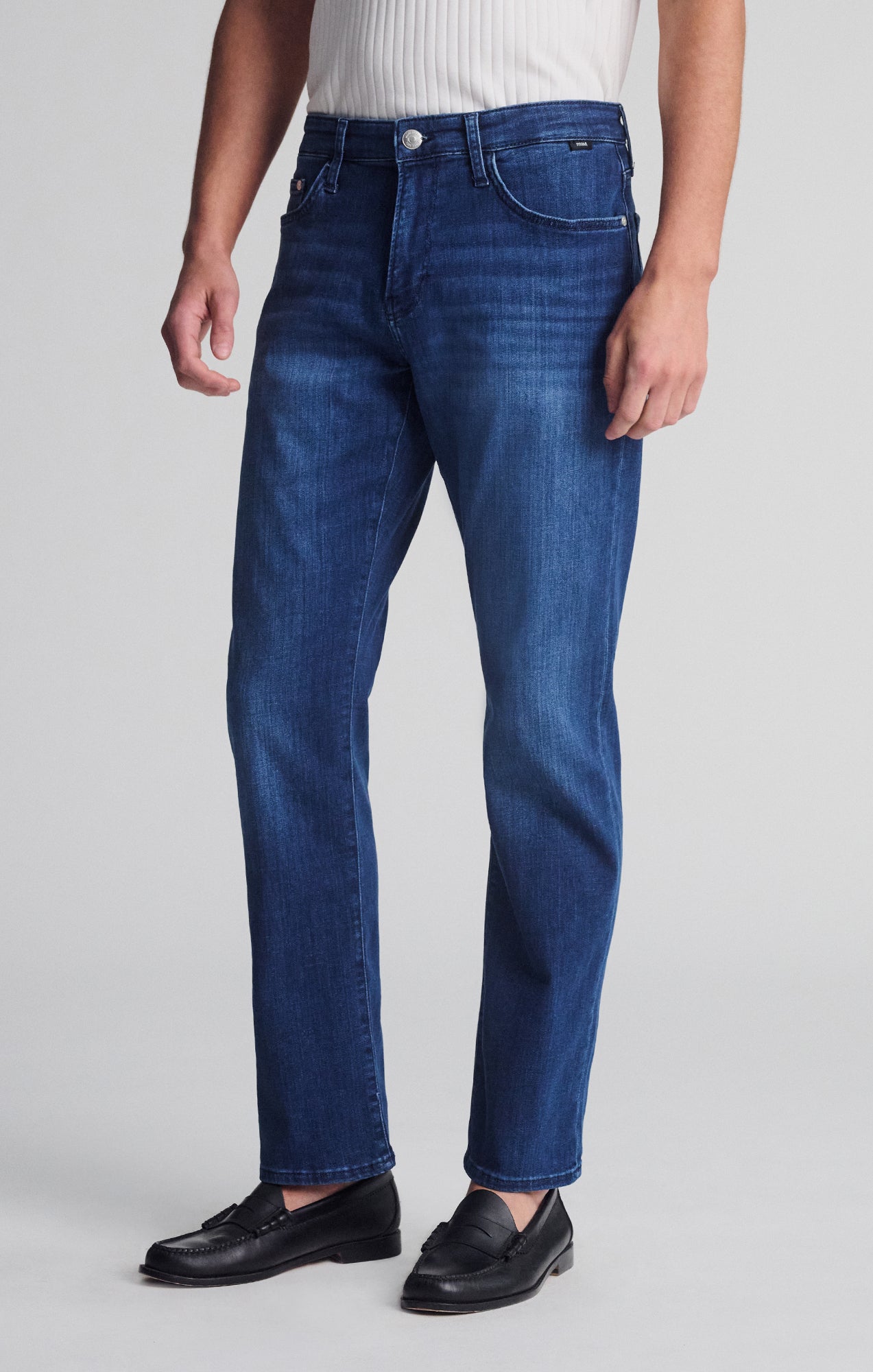 MATT RELAXED STRAIGHT LEG IN DEEP BRUSHED FEATHER BLUE - Mavi Jeans