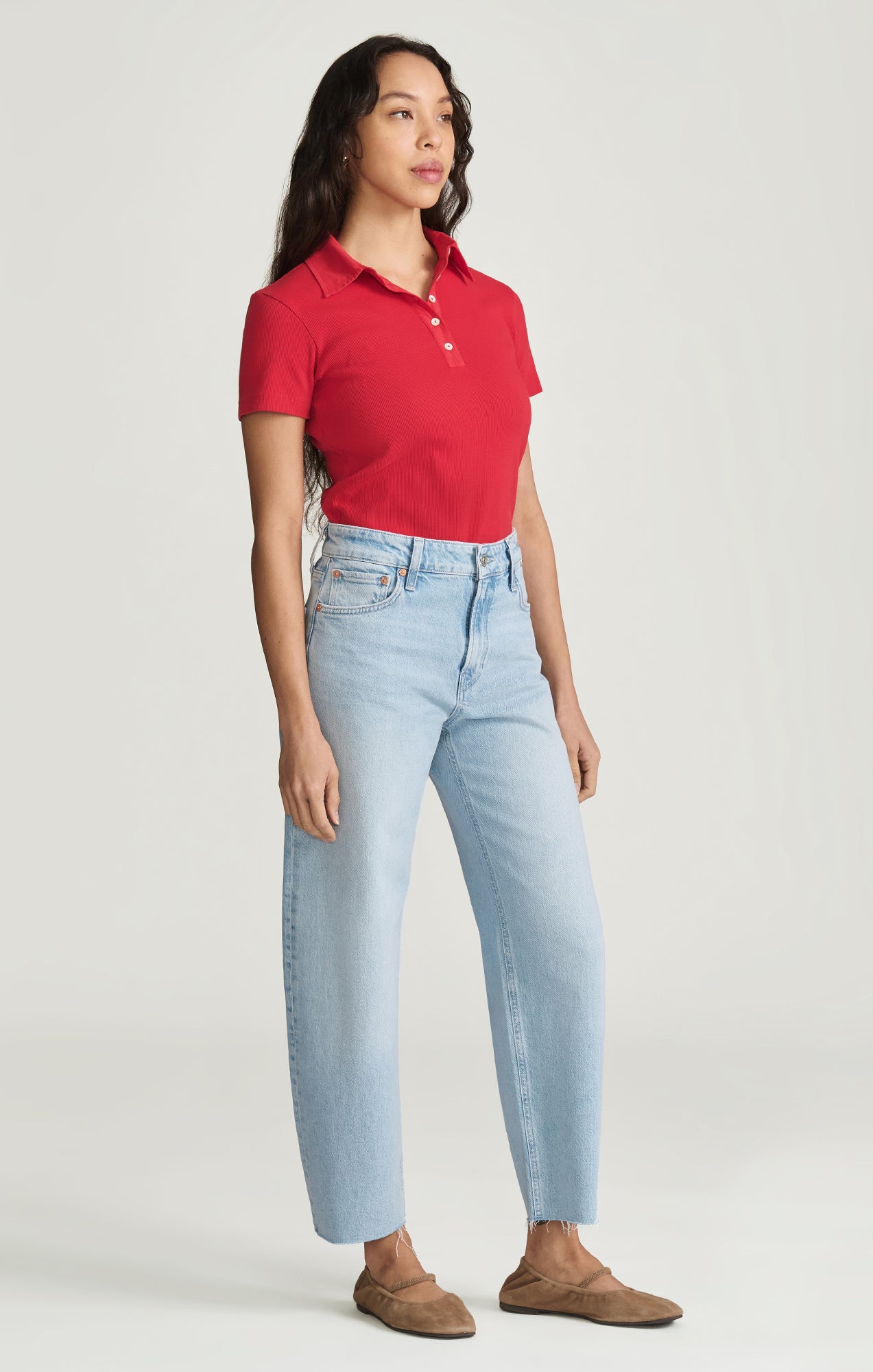 NICA CROPPED BARREL IN BLEACHED CLASSIC BLUE - Mavi Jeans