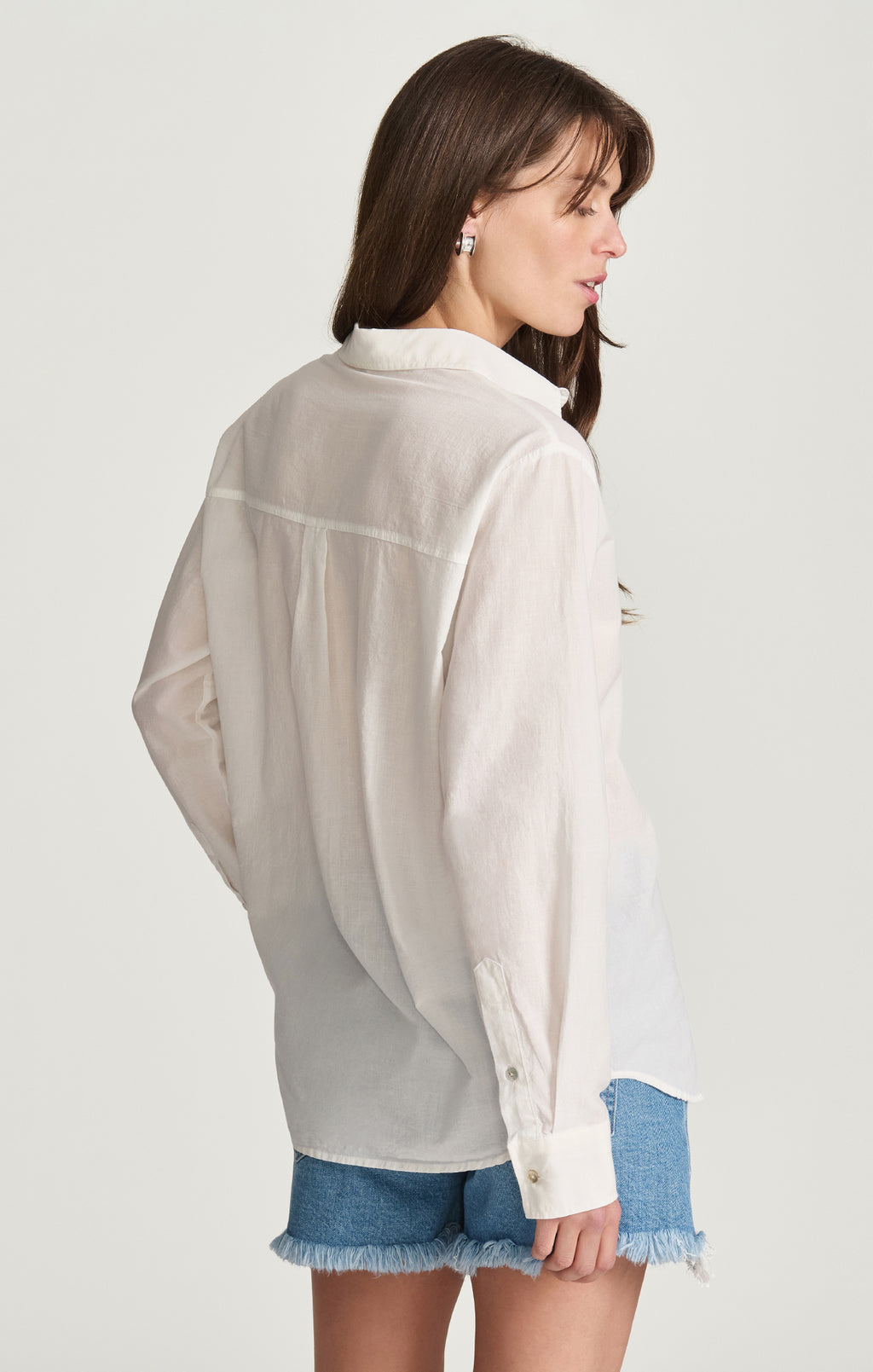 LONG SLEEVE BUTTON-UP SHIRT IN WHITE - Mavi Jeans