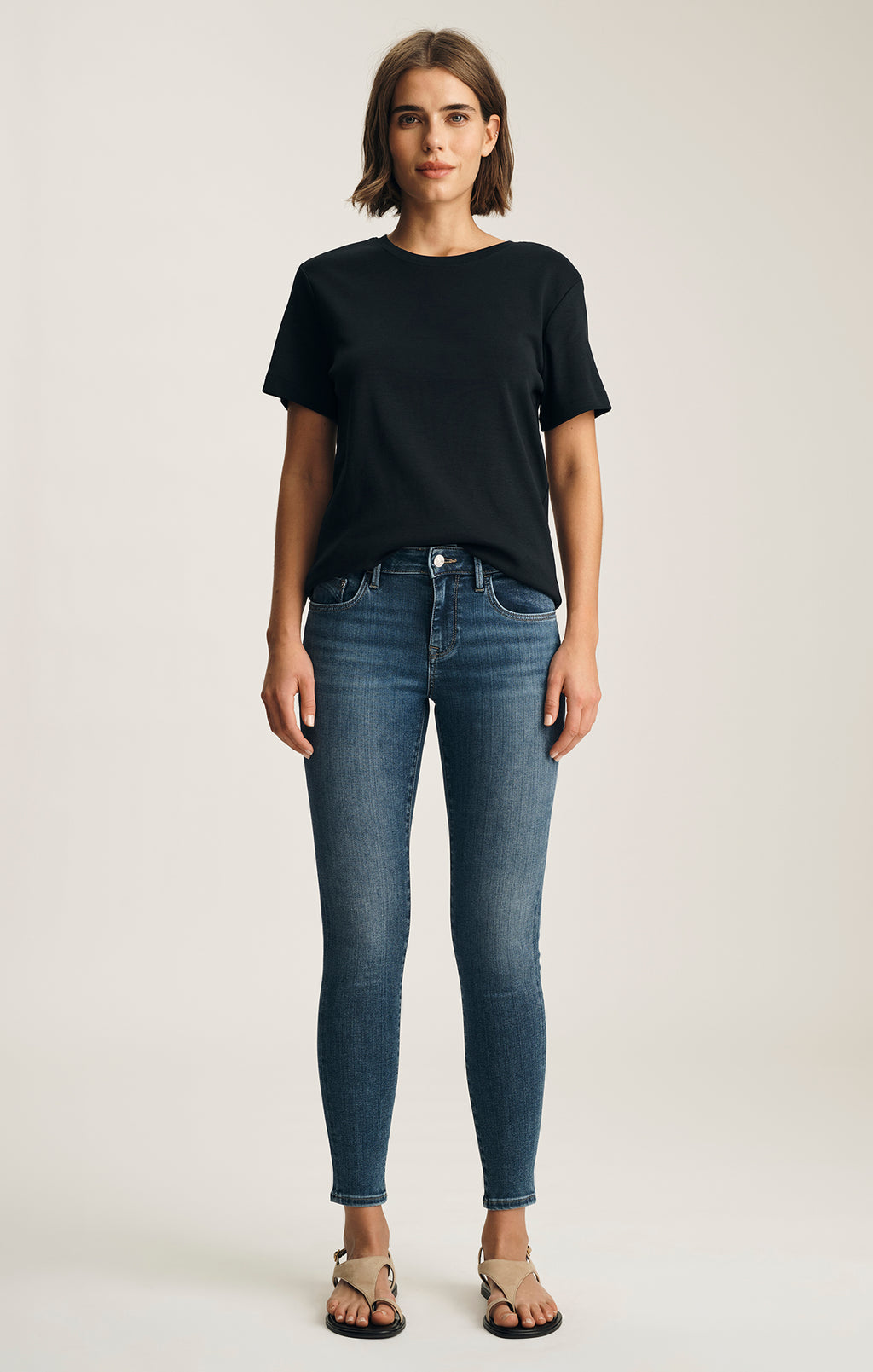 ADRIANA SKINNY IN MID BRUSHED SUPERSOFT - Mavi Jeans