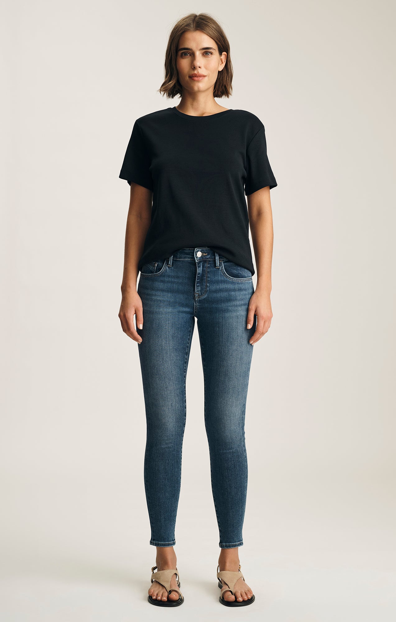 ADRIANA SKINNY IN MID BRUSHED SUPERSOFT - Mavi Jeans