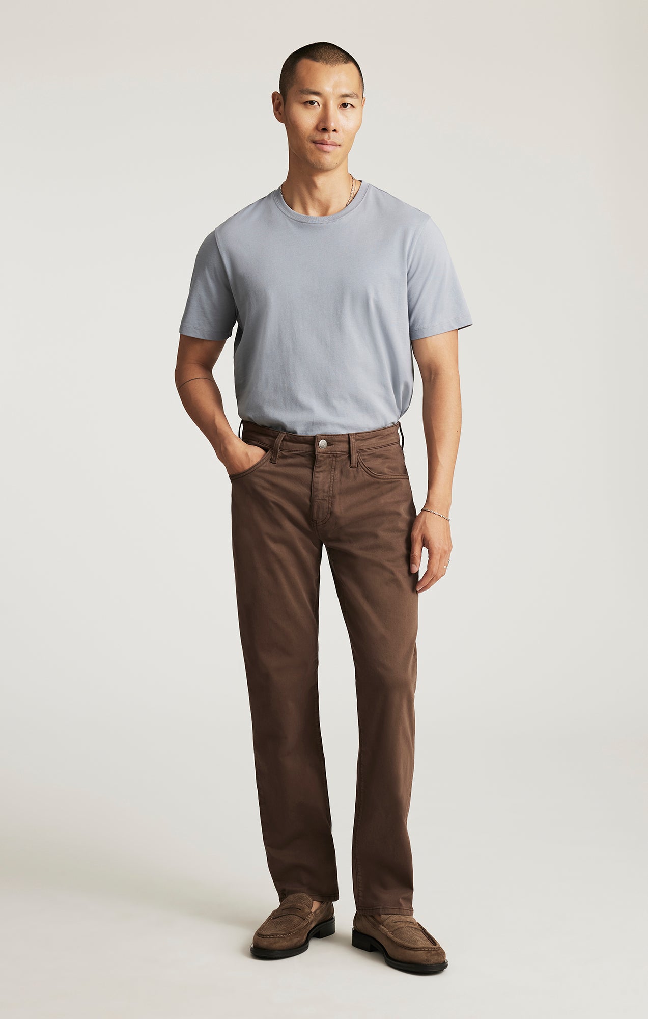 ZACH STRAIGHT LEG IN MOCHA TWILL - Mavi Jeans