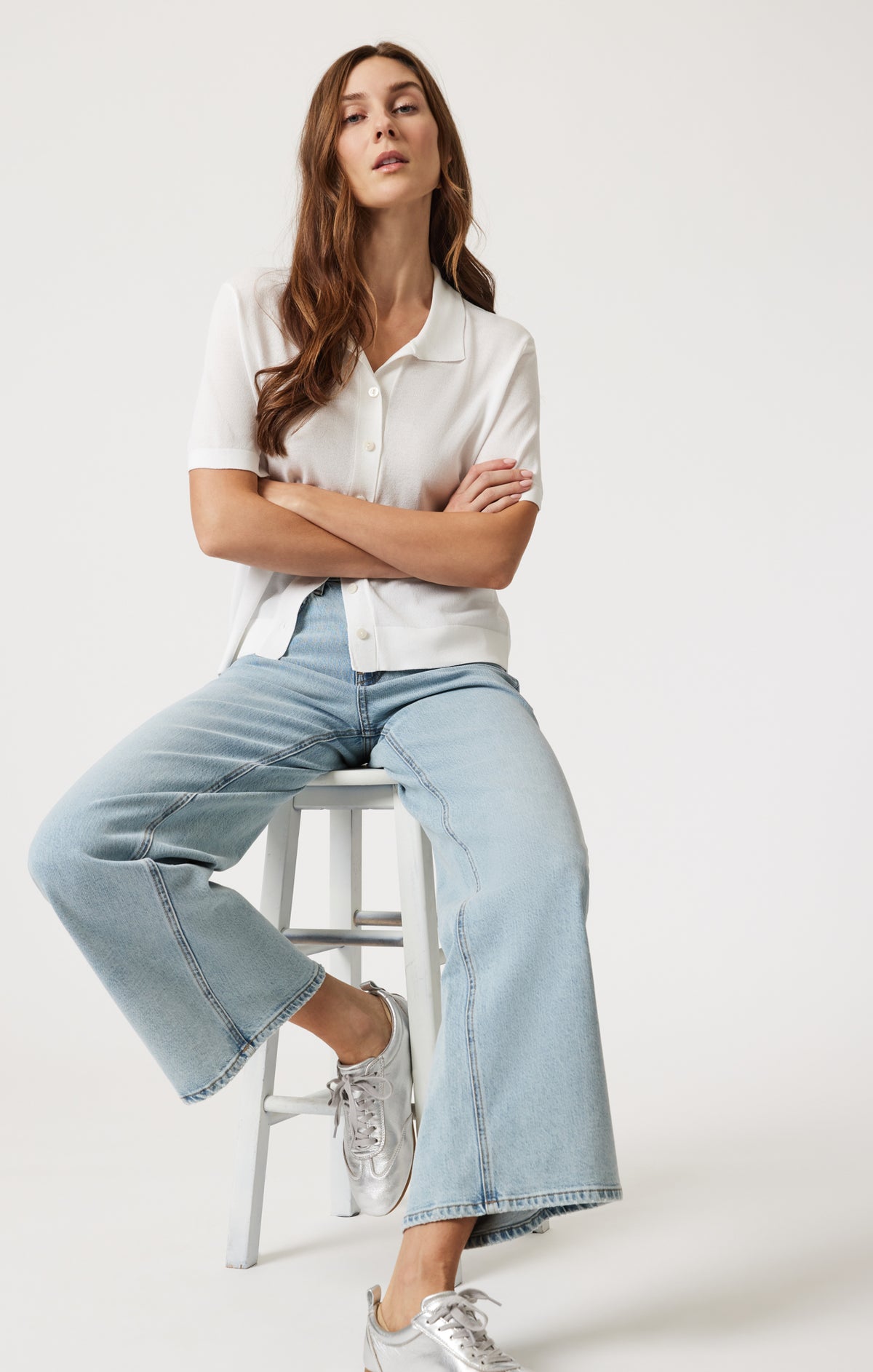SIENA WIDE LEG IN BLEACHED CLASSIC BLUE - Mavi Jeans