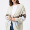 OVERSIZED CARDIGAN IN TAUPE GREY STRIPE - Mavi Jeans