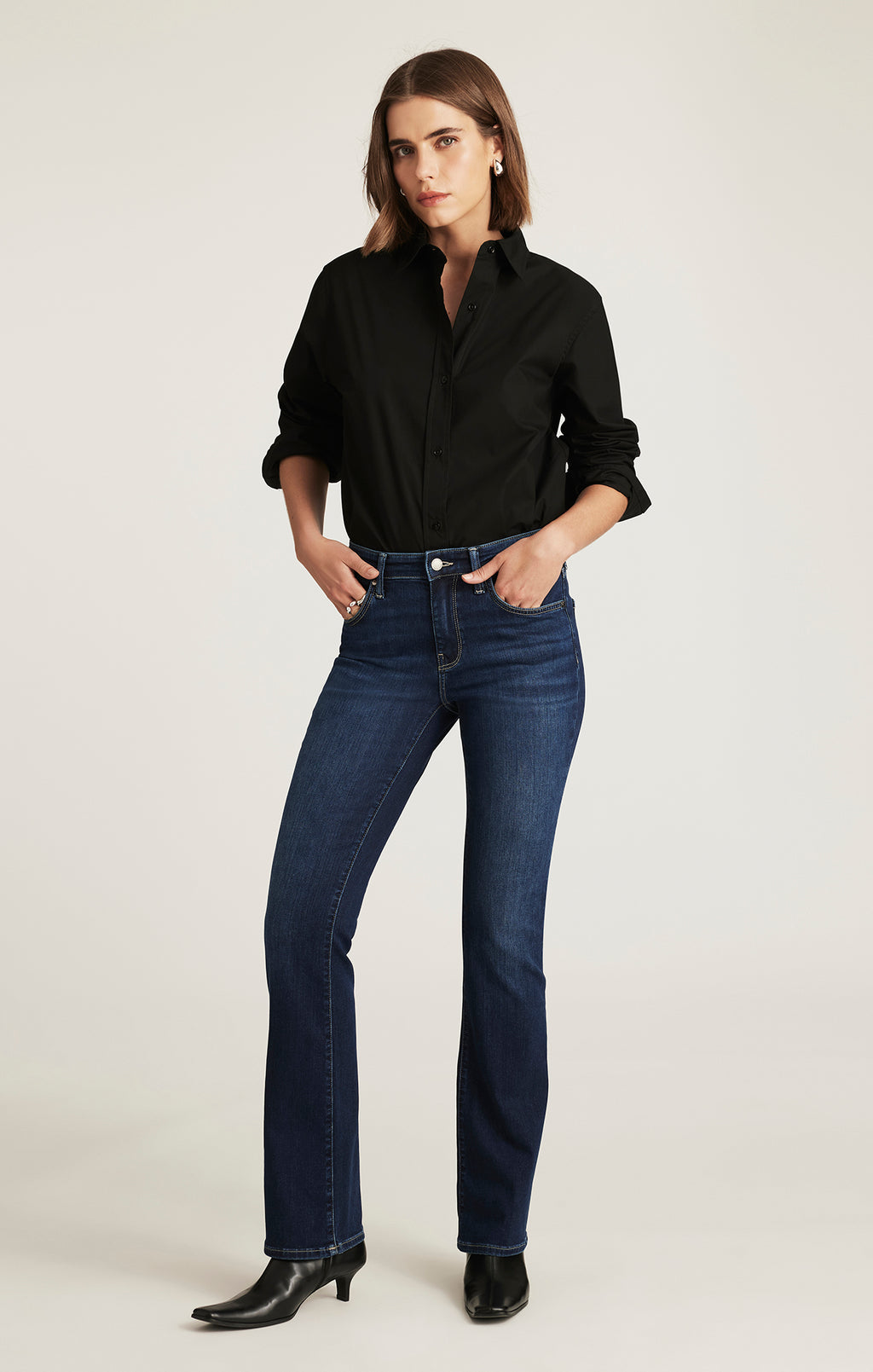 MOLLY BOOTCUT IN DEEP BRUSHED FEATHER LUXE - Mavi Jeans