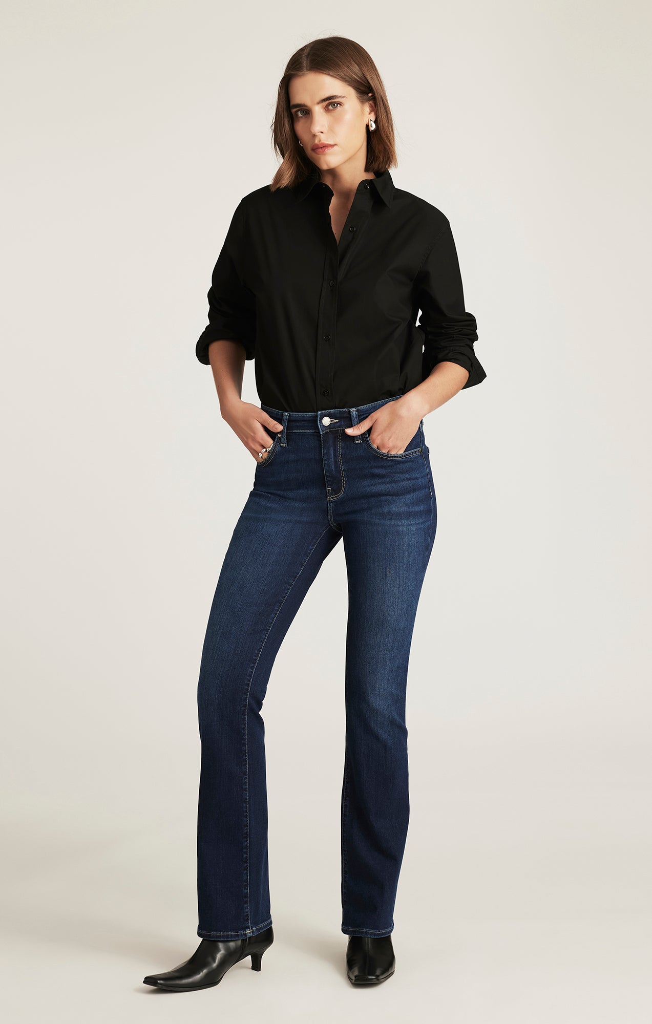 MOLLY BOOTCUT IN DEEP BRUSHED FEATHER LUXE - Mavi Jeans