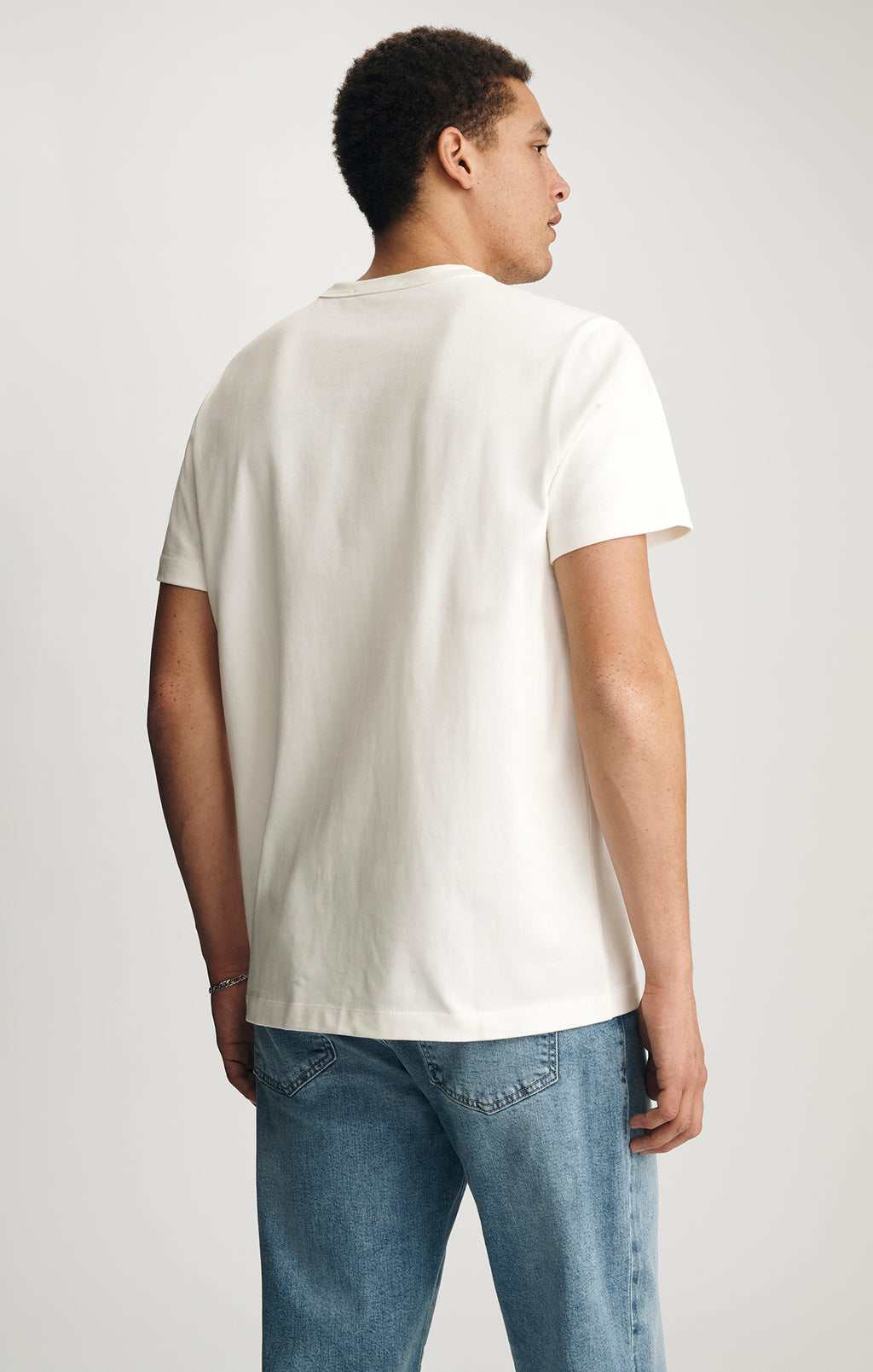 HERITAGE CREW NECK T-SHIRT IN ANTIQUE WHITE - Mavi Jeans