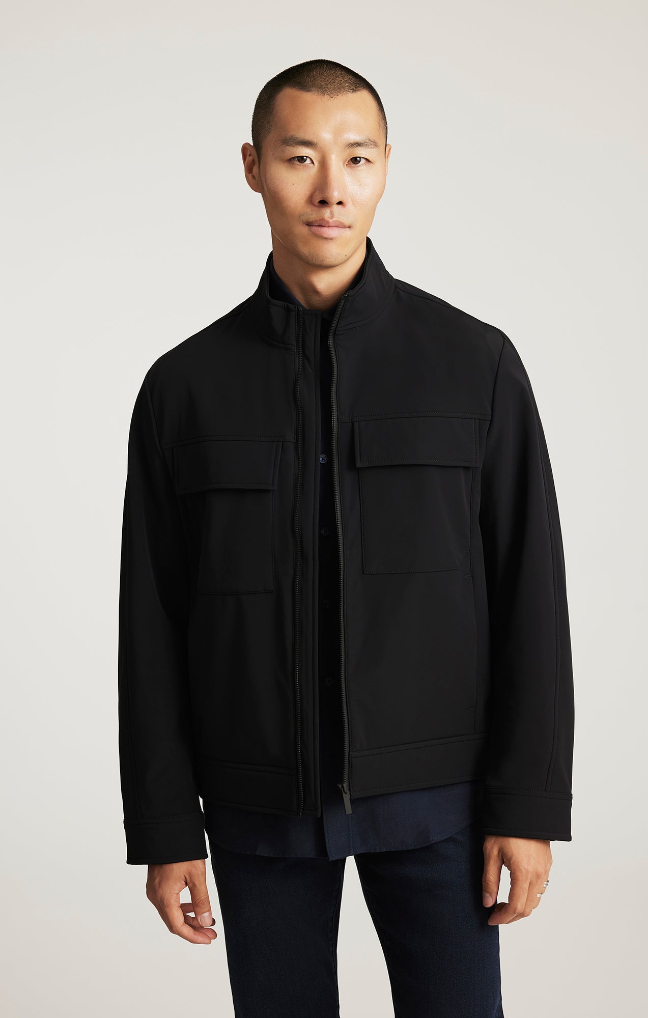 UTILITY JACKET IN JET BLACK - Mavi Jeans