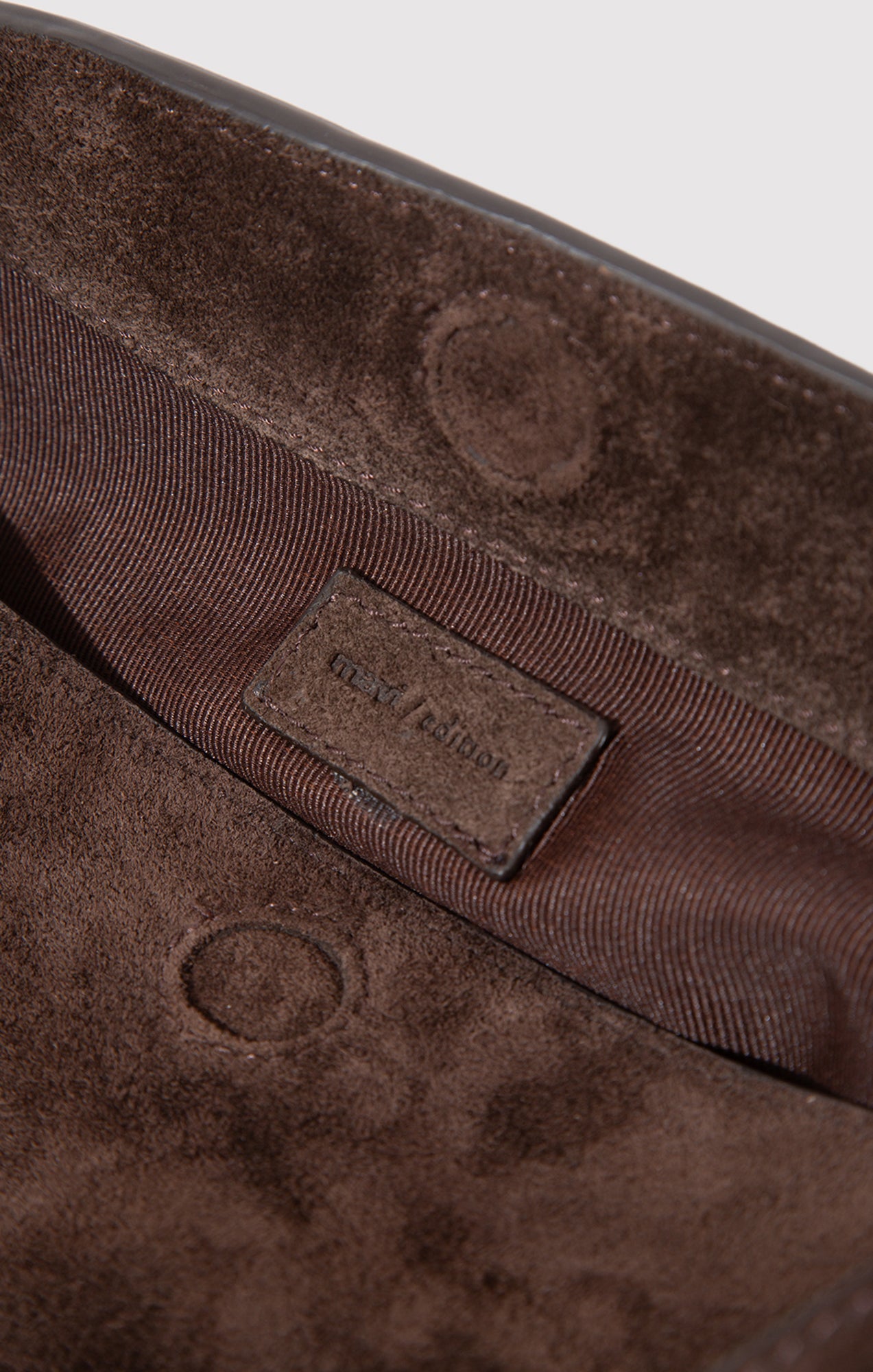 SUEDE CRESCENT BAG IN TORTOISE SHELL