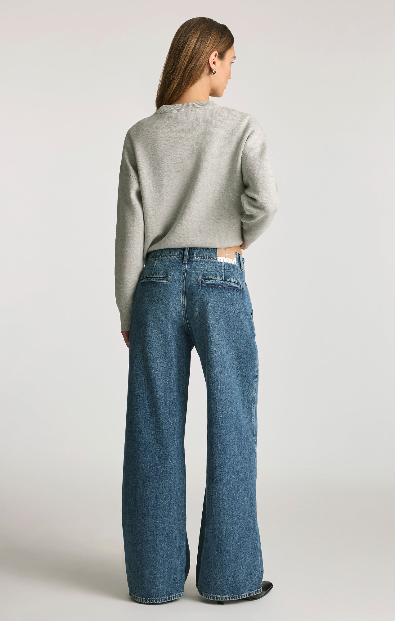 SIENA CHINO WIDE LEG IN DARK SHADED WELL BLUE