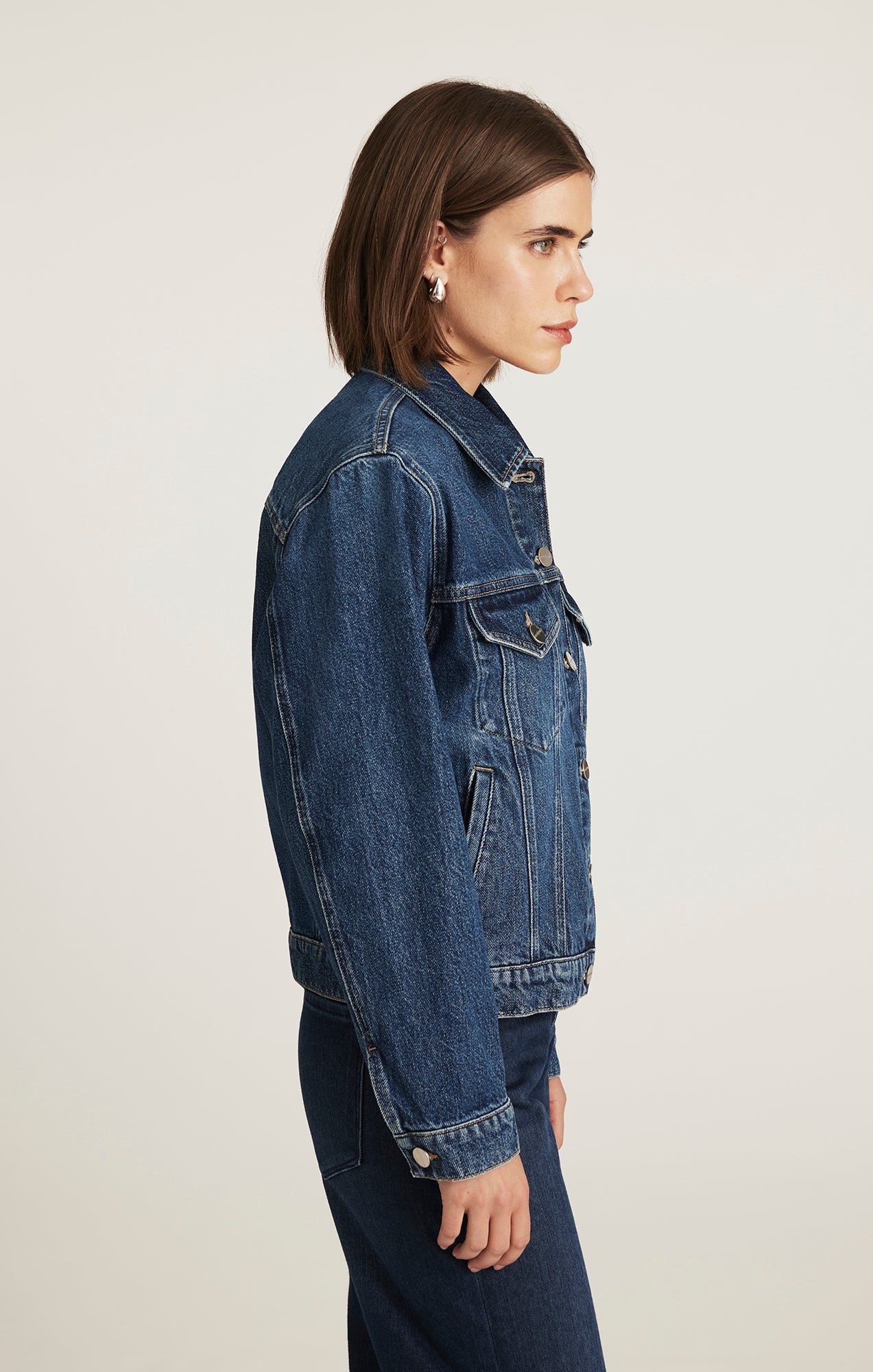 RUBY DENIM JACKET IN DARK BLUE ICON - Mavi Jeans