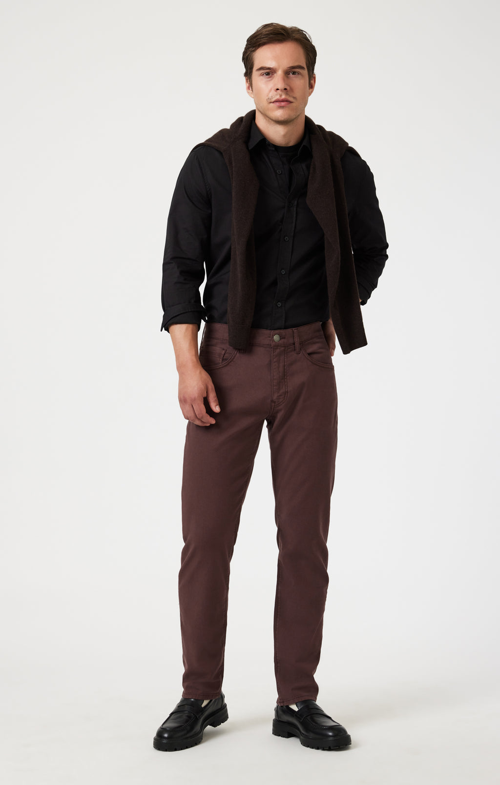 MARCUS SLIM STRAIGHT LEG IN CURRANT LUXE TWILL - Mavi Jeans