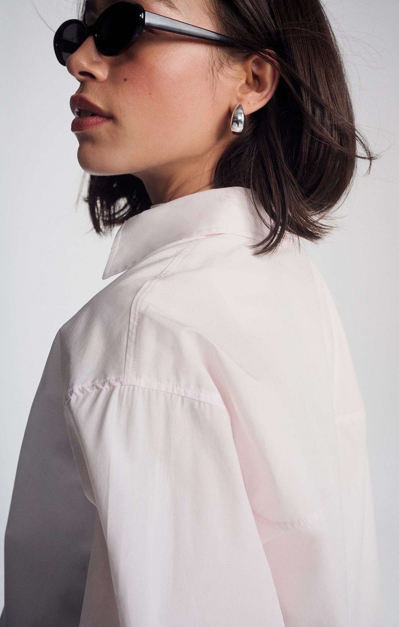 LONG SLEEVE BUTTON-UP SHIRT IN SHRINKING VIOLET - Mavi Jeans