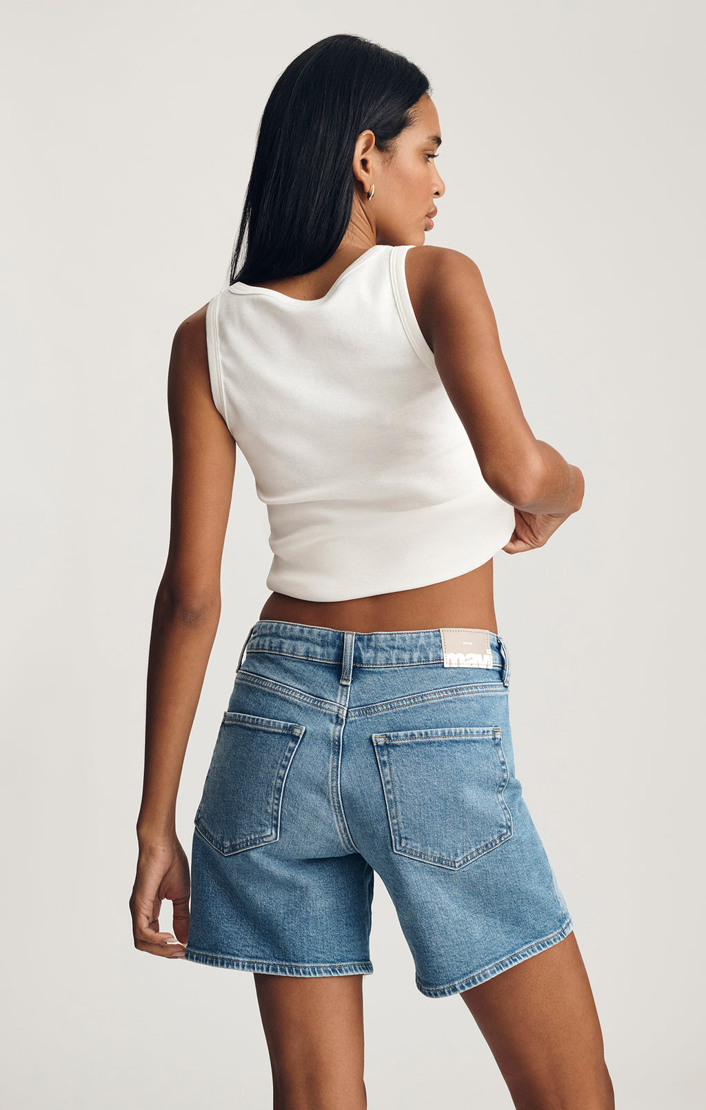 HEIDI LONG SHORTS IN LIGHT BRUSHED CLASSIC BLUE - Mavi Jeans