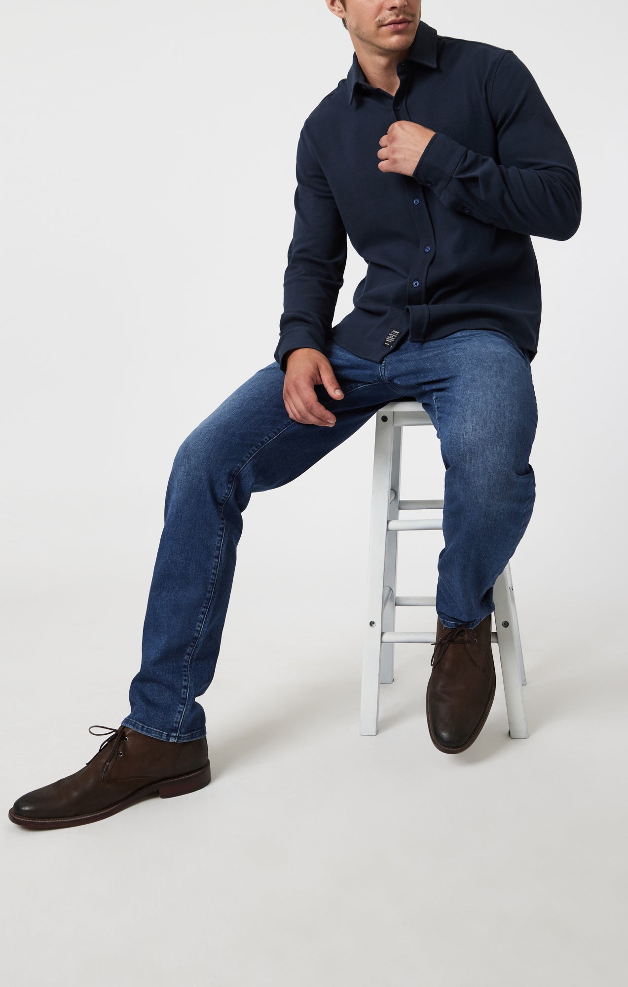 STEVE  ATHLETIC FIT IN MID BRUSHED SUPERMOVE - Mavi Jeans