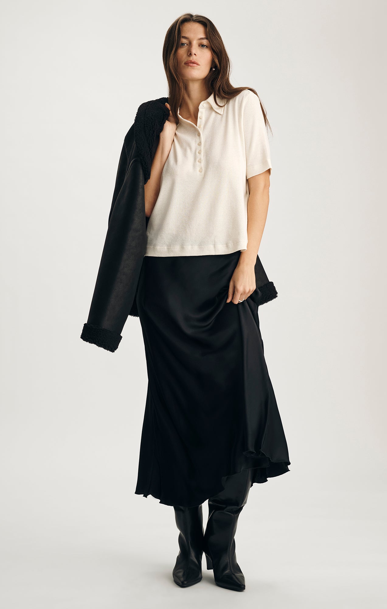 EDITION POLO T-SHIRT IN BUTTERCREAM