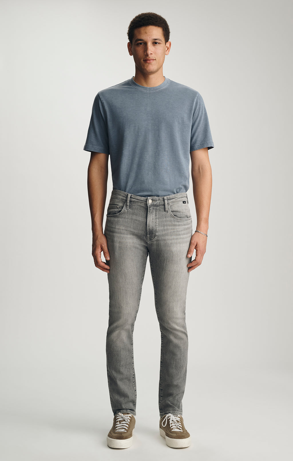 JAKE SLIM LEG IN GREY BRUSHED FEATHER BLUE - Mavi Jeans