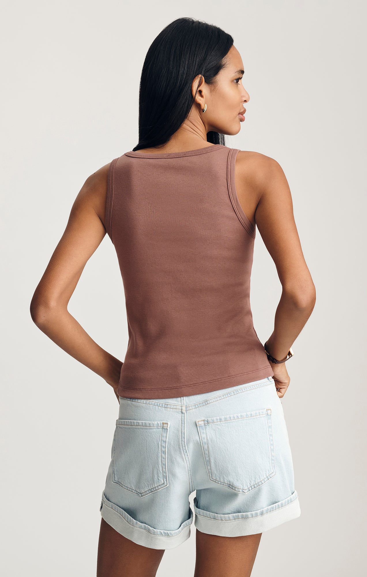 V-NECK TANK TOP IN CARAFE - Mavi Jeans