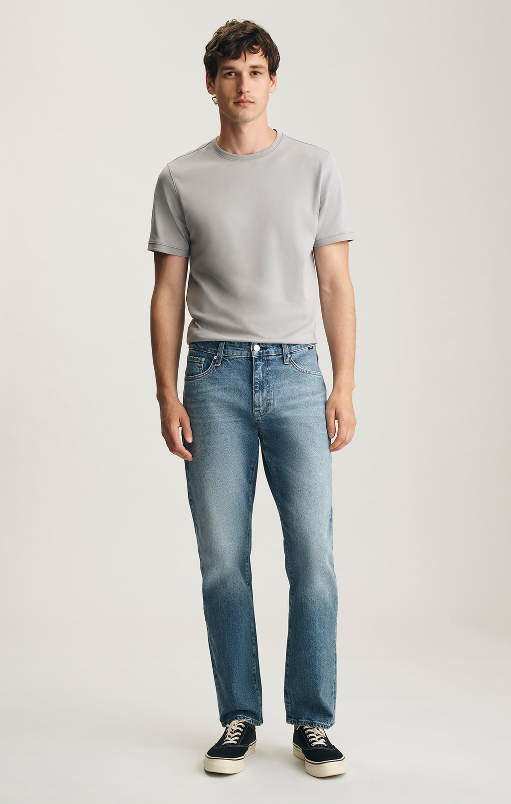 ZACH STRAIGHT LEG IN MID BRUSHED CLASSIC BLUE - Mavi Jeans