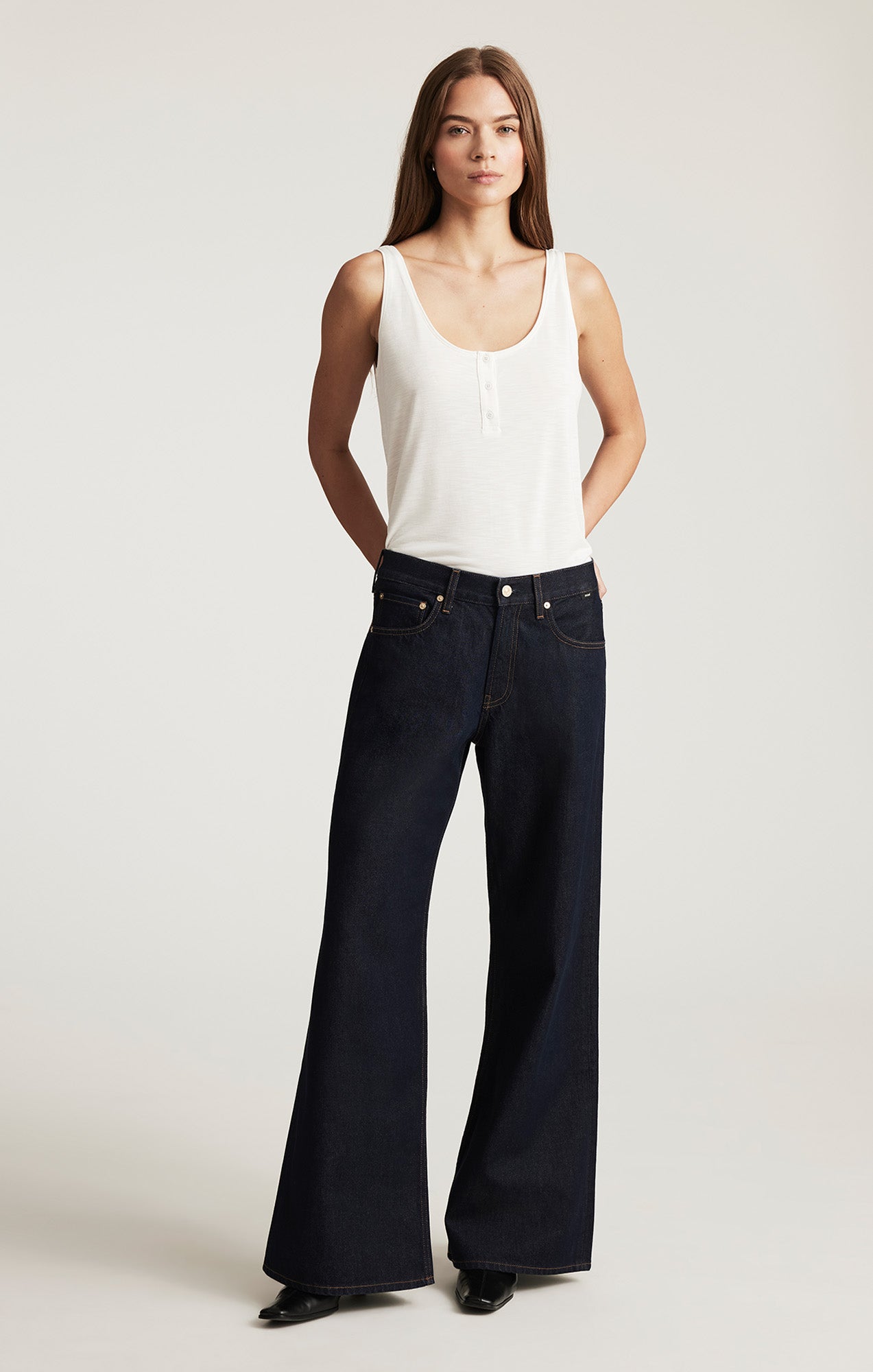 SANDY WIDE LEG IN RINSE CLASSIC DENIM - Mavi Jeans