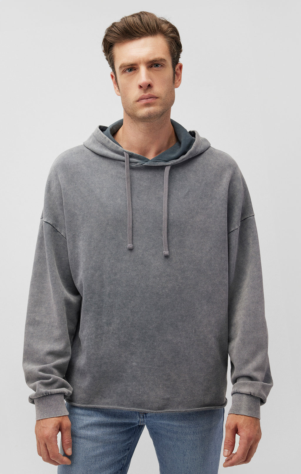 RAW EDGE HOODIE IN MONUMENT - Mavi Jeans