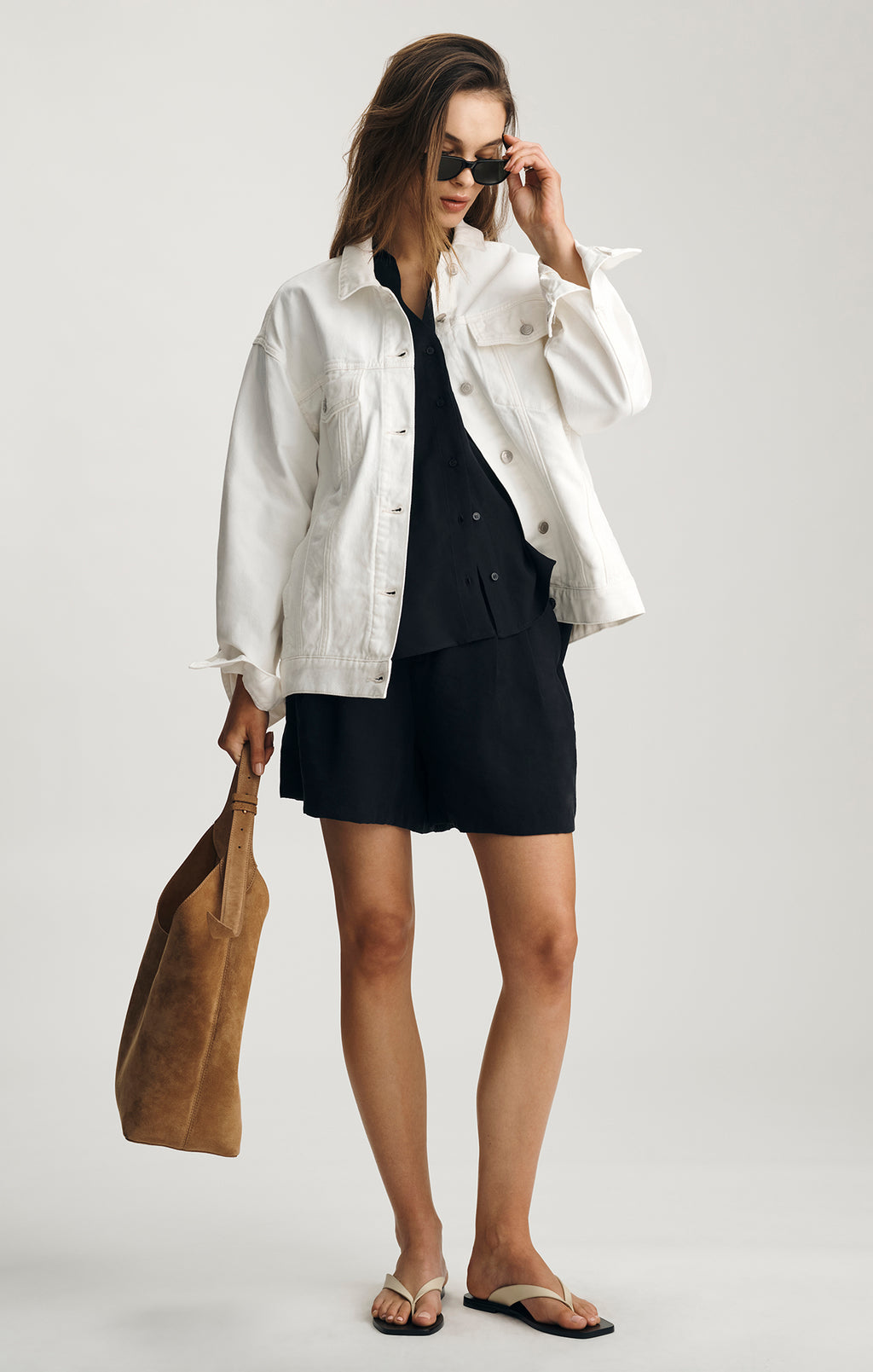 LUNA DENIM JACKET IN OFF WHITE DENIM