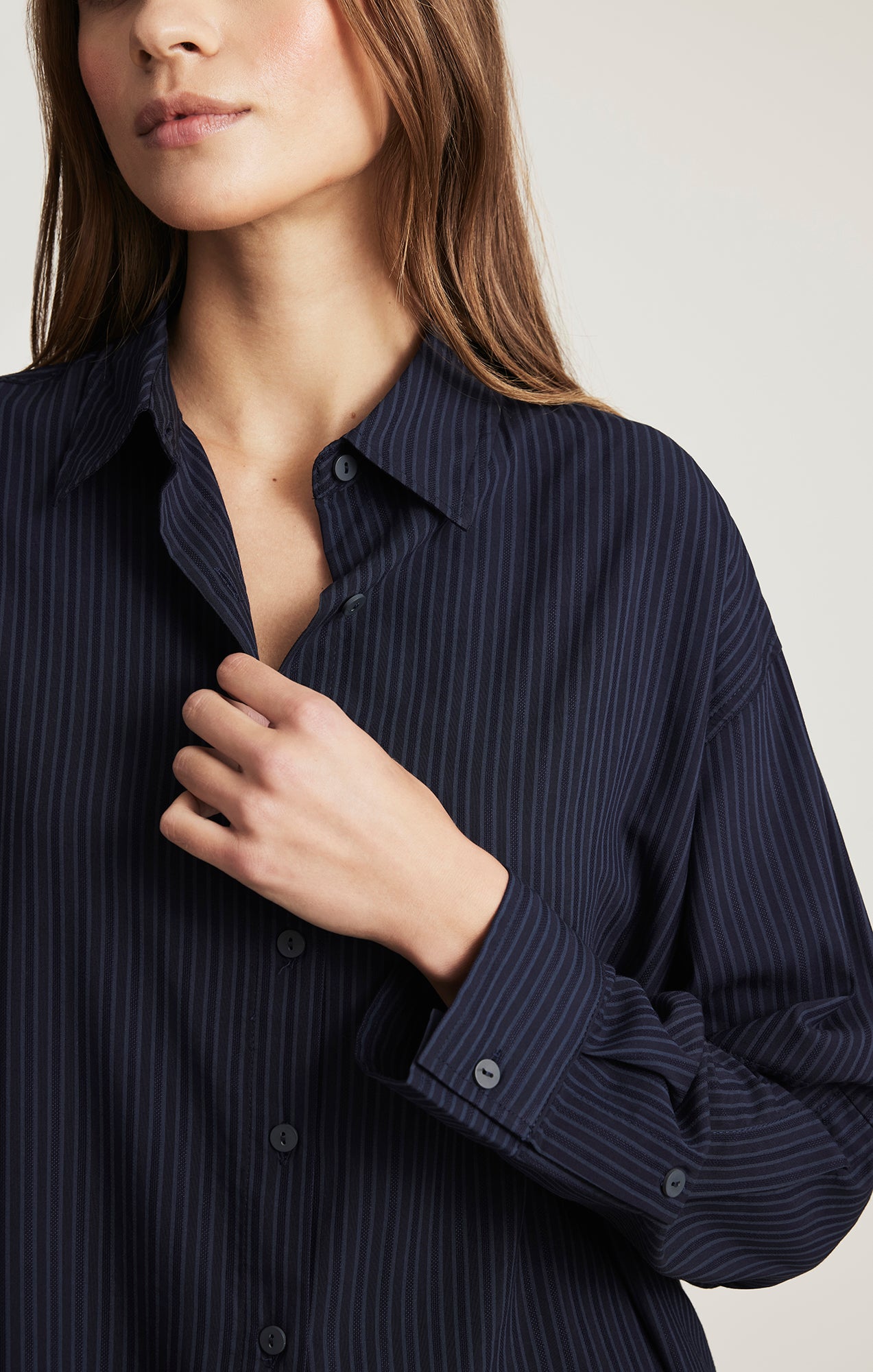 LONG SLEEVE BUTTON-UP SHIRT IN NIGHT SKY - Mavi Jeans