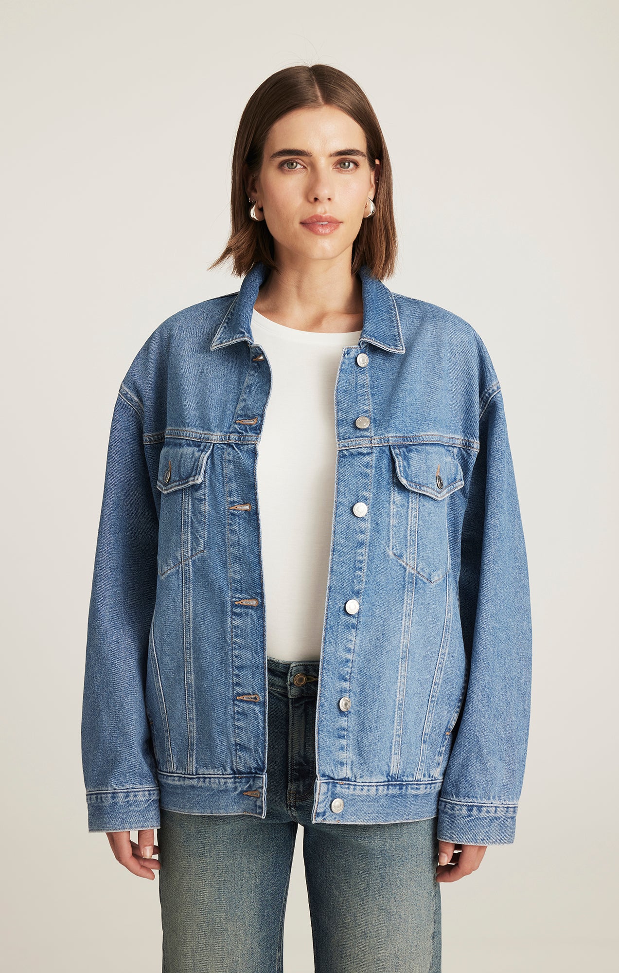 LUNA DENIM JACKET IN MID BLUE 90S - Mavi Jeans
