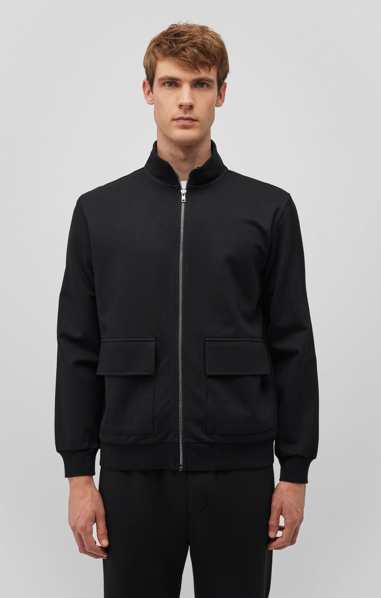 DOUBLE POCKET ZIP-UP JACKET IN BLACK - Mavi Jeans