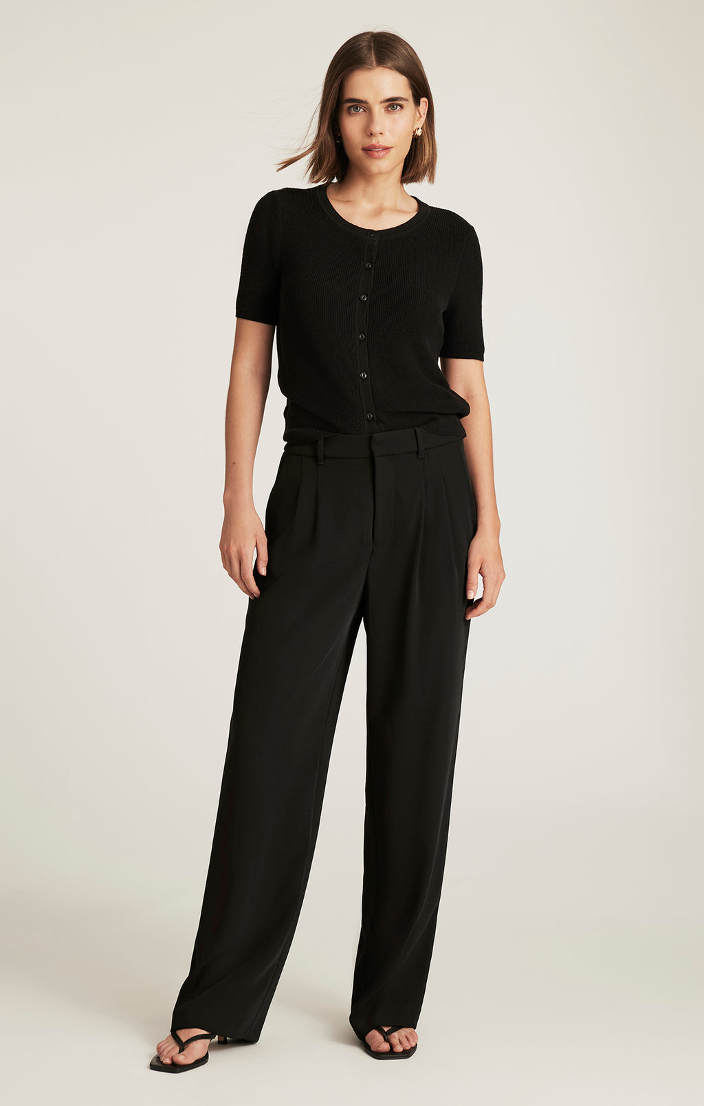EDITION STRAIGHT LEG PANTS IN BLACK - Mavi Jeans