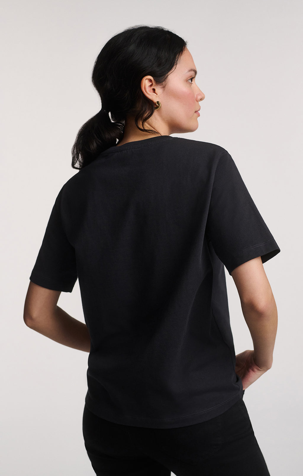 SHORT SLEEVE CREW NECK T-SHIRT IN PHANTOM - Mavi Jeans
