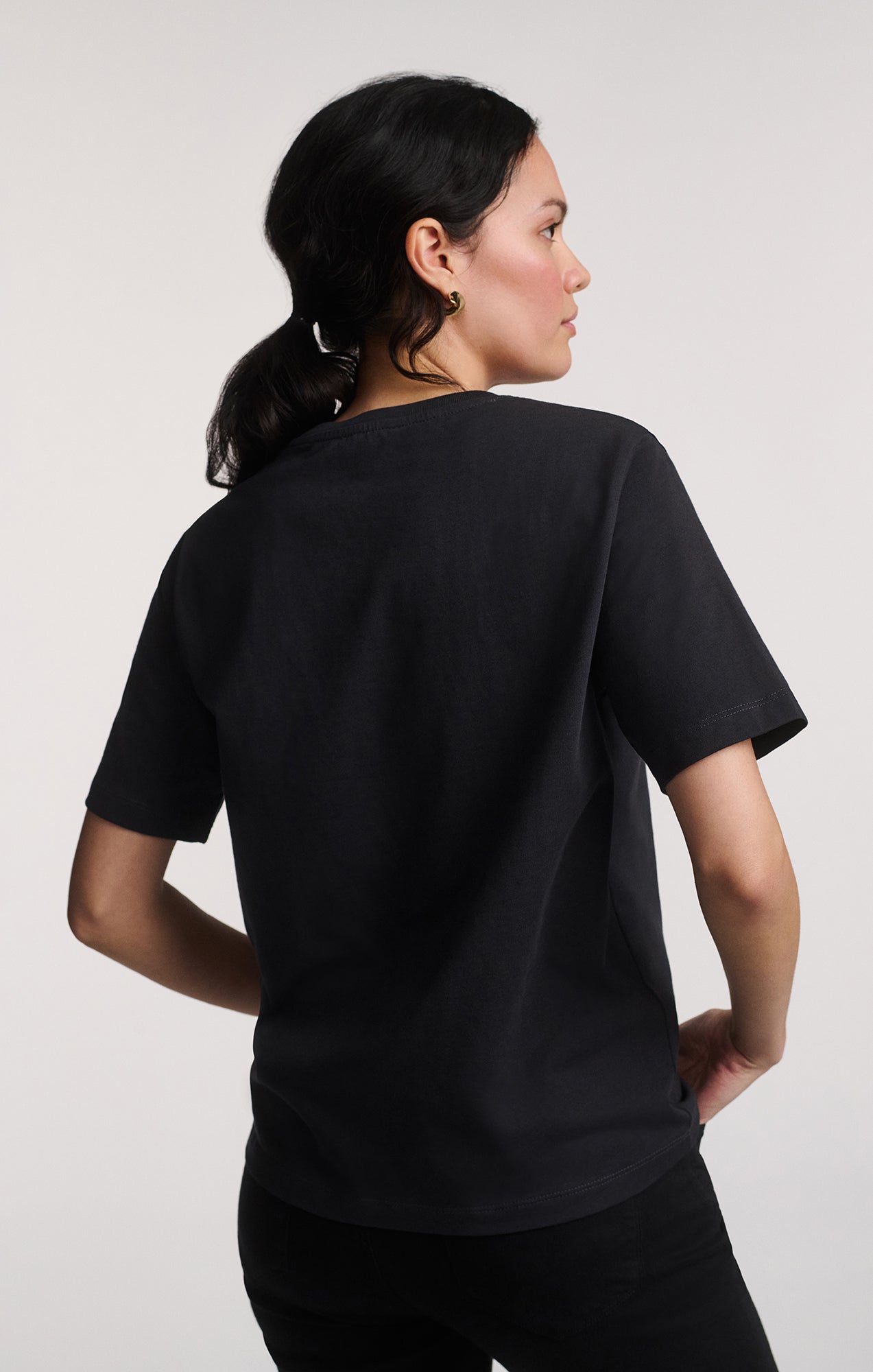 SHORT SLEEVE CREW NECK T-SHIRT IN PHANTOM - Mavi Jeans