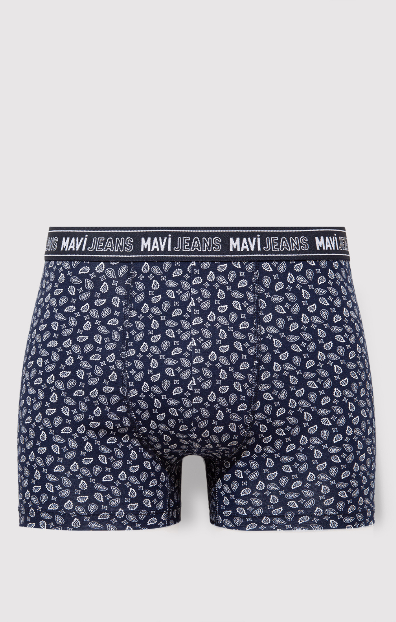 PAISLEY PRINT BOXER BRIEFS IN MIDNIGHT NAVY