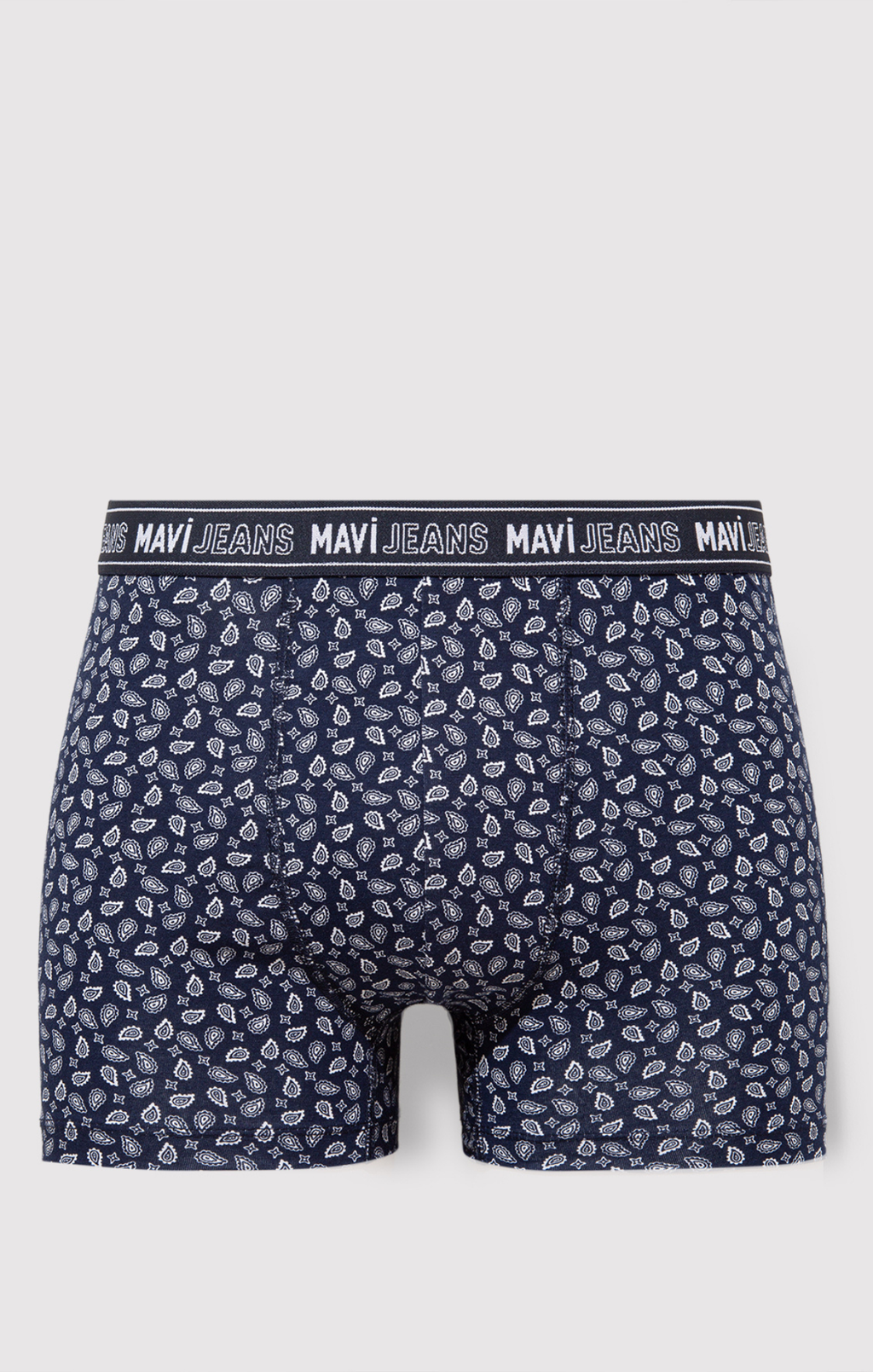 PAISLEY PRINT BOXER BRIEFS IN MIDNIGHT NAVY