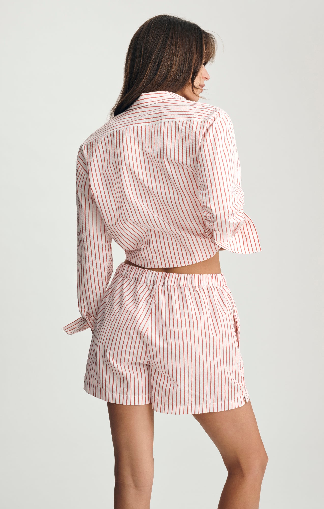 MINI SHORTS IN RED STRIPED - Mavi Jeans