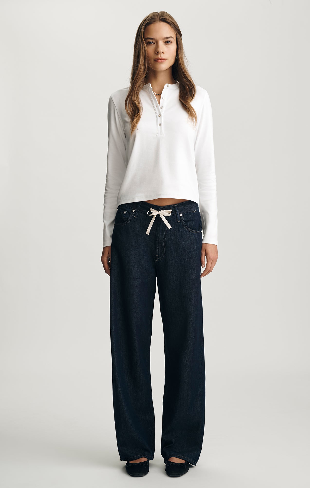 NELLA WIDE LEG IN RINSE WELL BLUE - Mavi Jeans