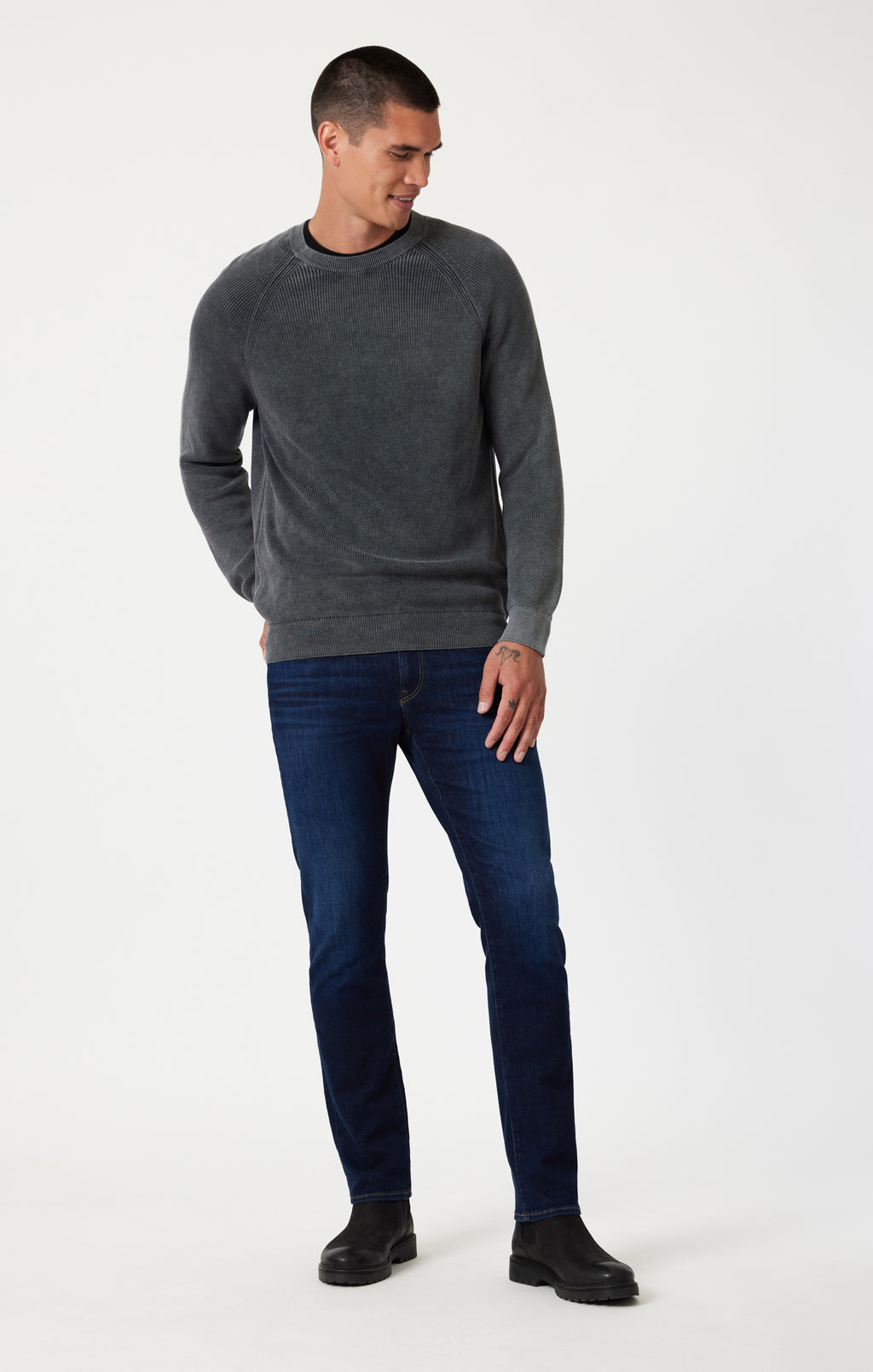 MARCUS SLIM STRAIGHT IN RINSE BRUSHED FEATHER BLUE - Mavi Jeans