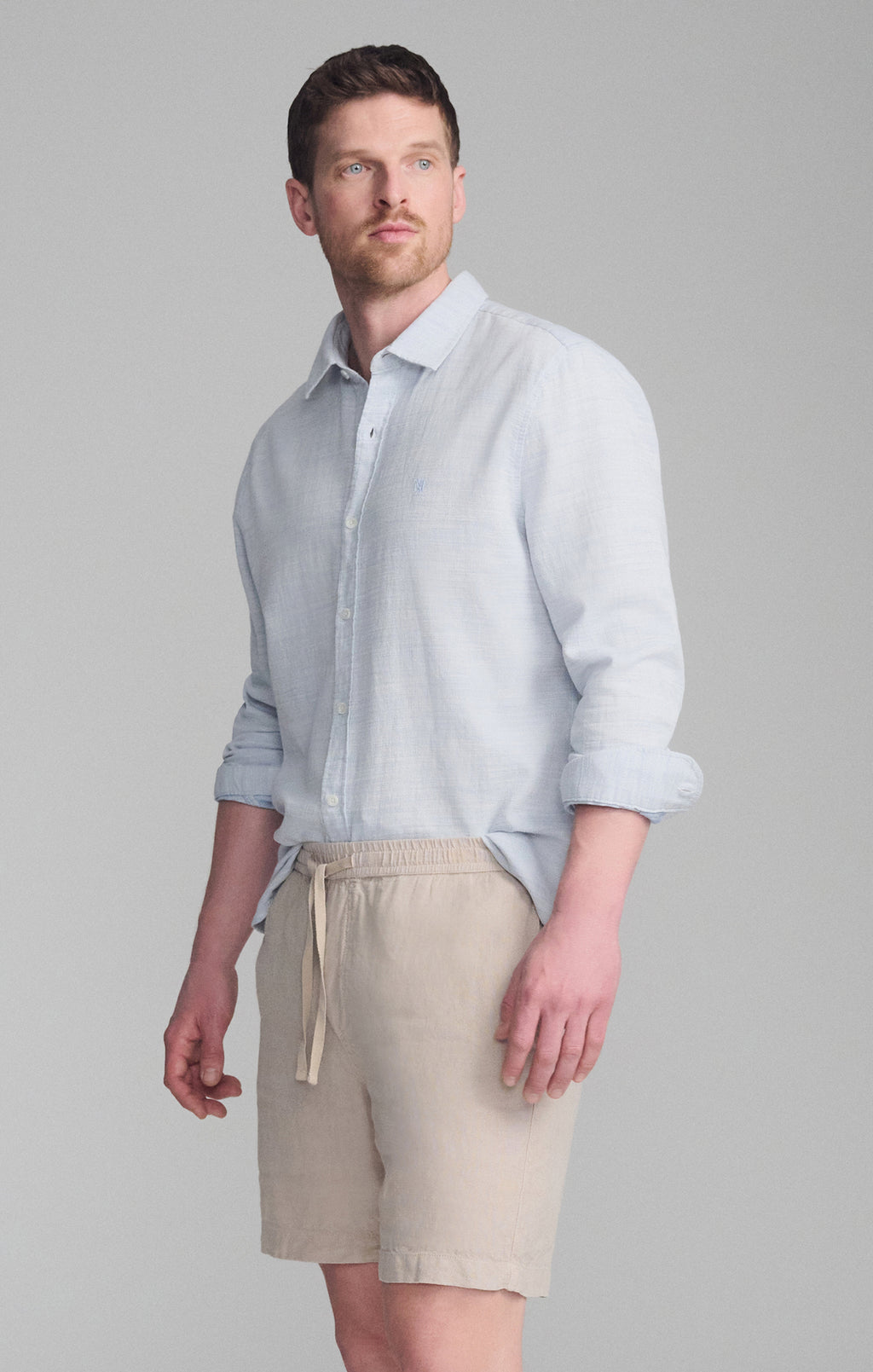 LONG SLEEVE BUTTON-UP SHIRT IN BLUE YONDER - Mavi Jeans