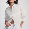 EYELET BUTTON-UP SHIRT IN WHITE - Mavi Jeans